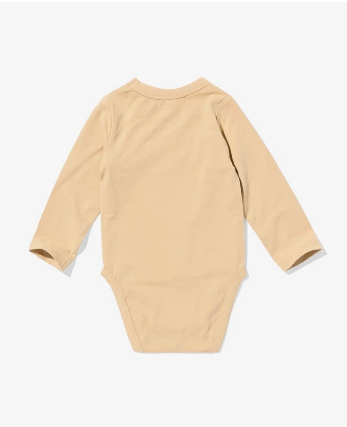 Miffy newborn baby long sleeves wrap around romper (sand) 