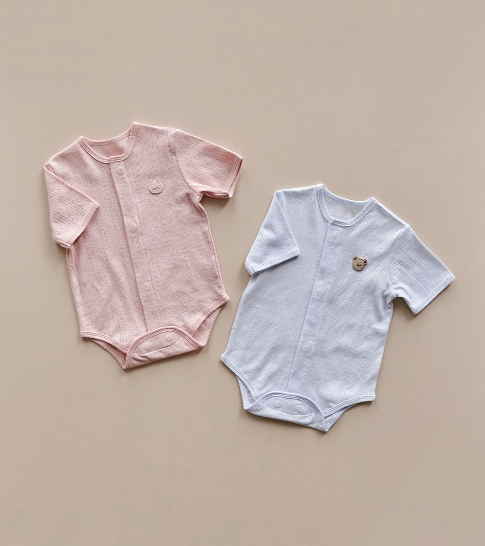 26S/S DTD一碰閉合磁扣系列🧲-清涼鏤空包屁衣