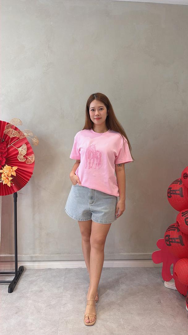 CB2659 HORSE EMBD WOMEN TOP