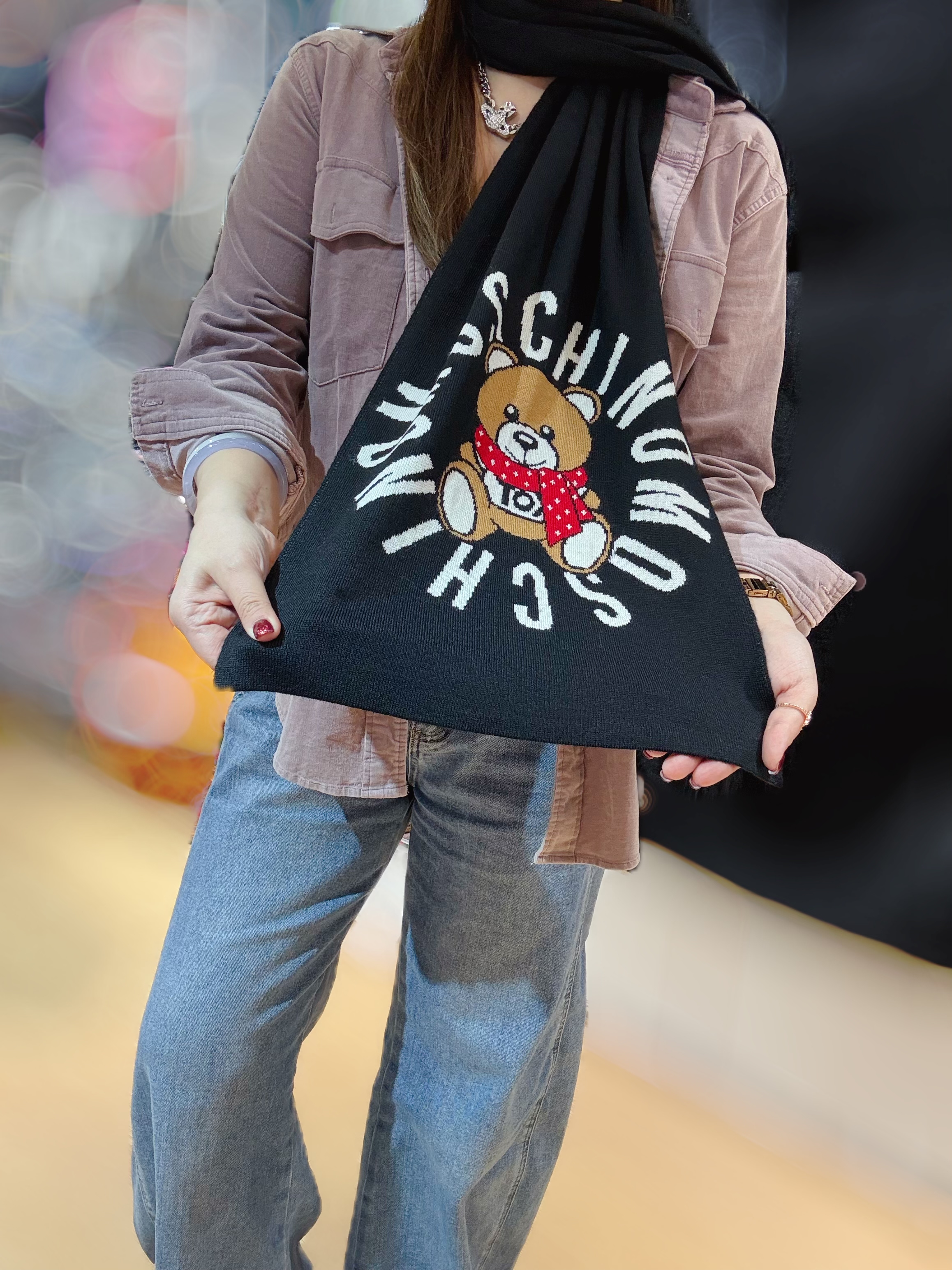 Moschino scarf bear/30673/blk