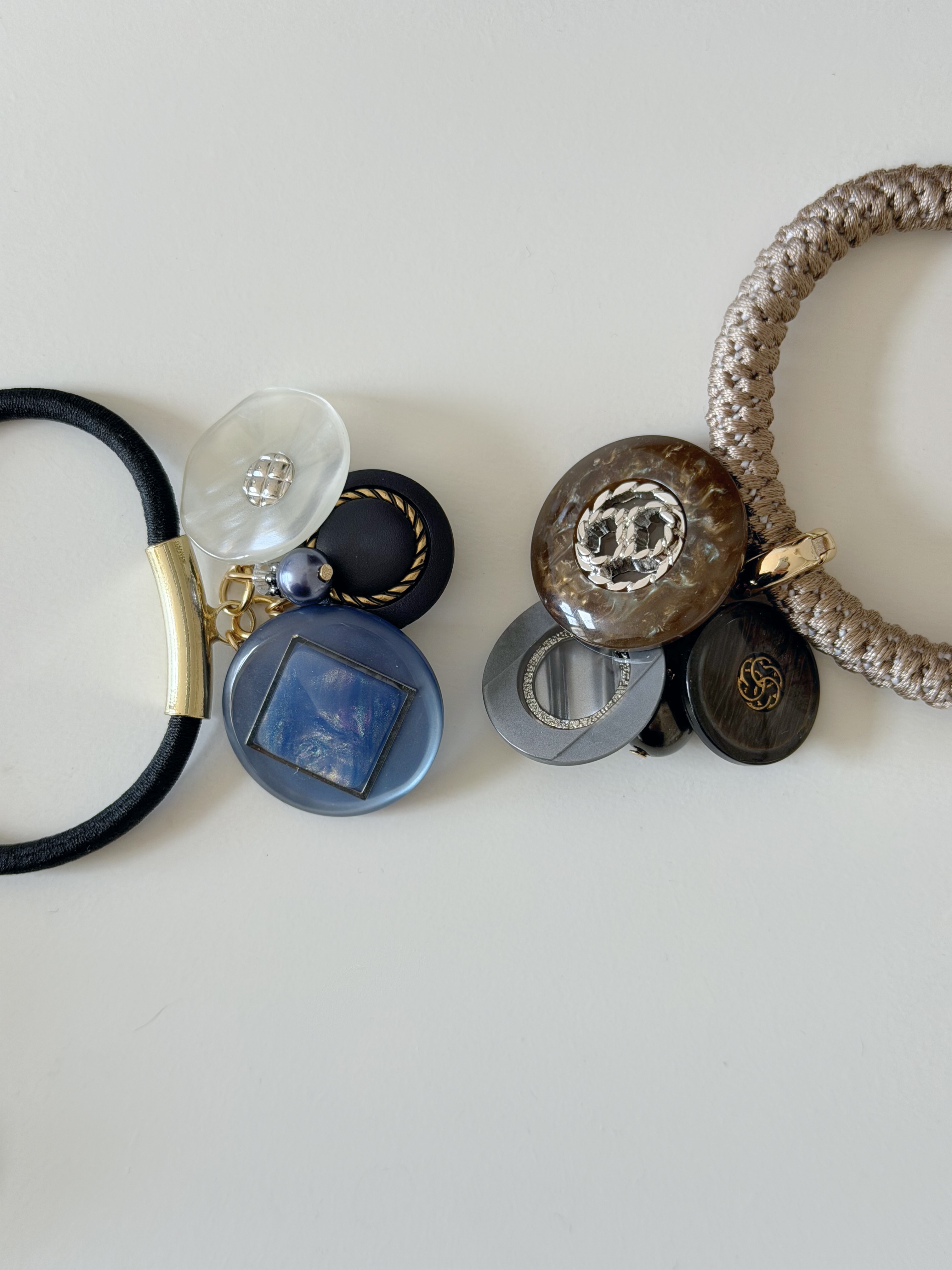 日本復古鈕扣綁髮橡筋/5