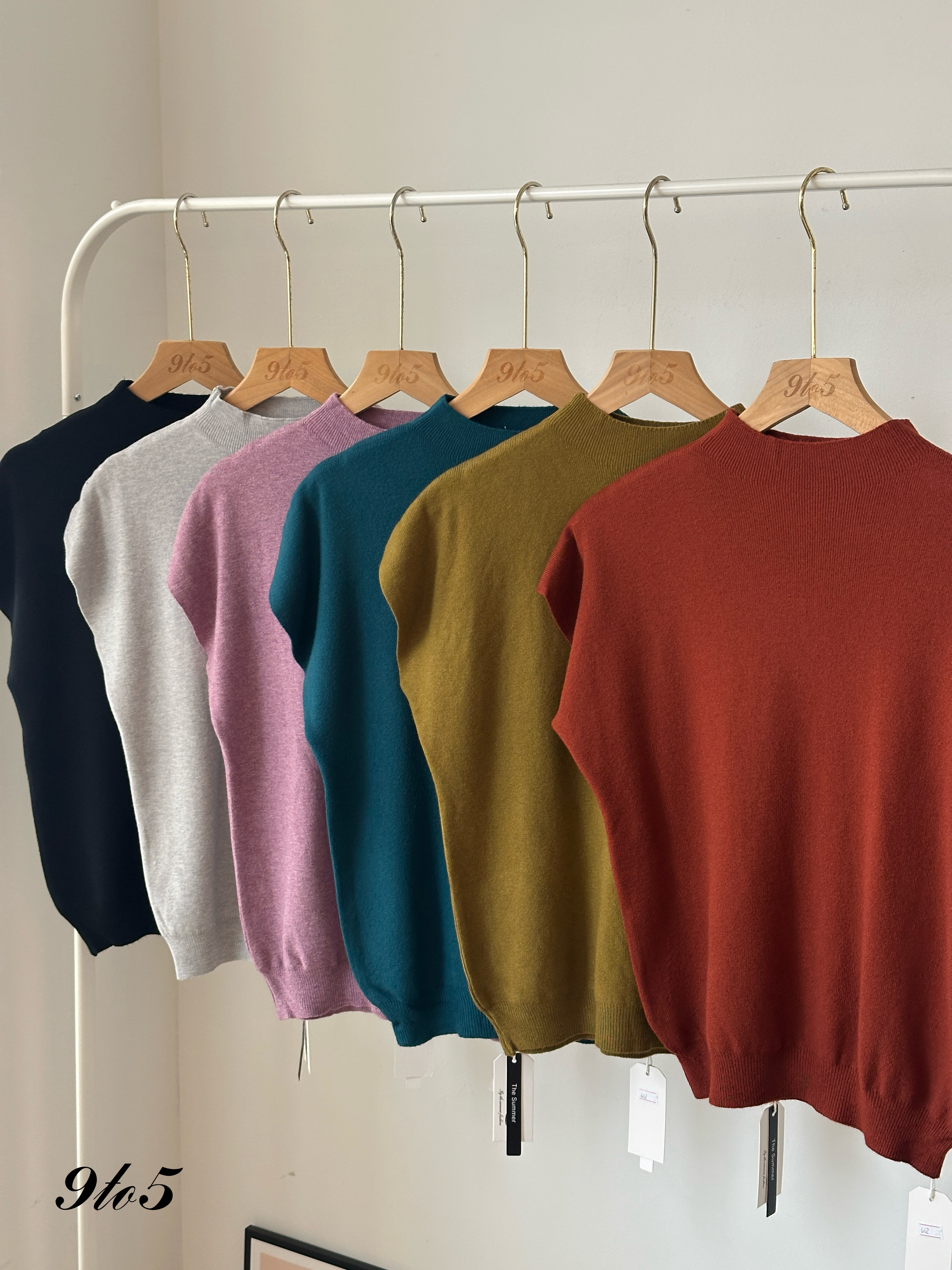 T4139 Mock Neck Knit Top - 6 Colors 