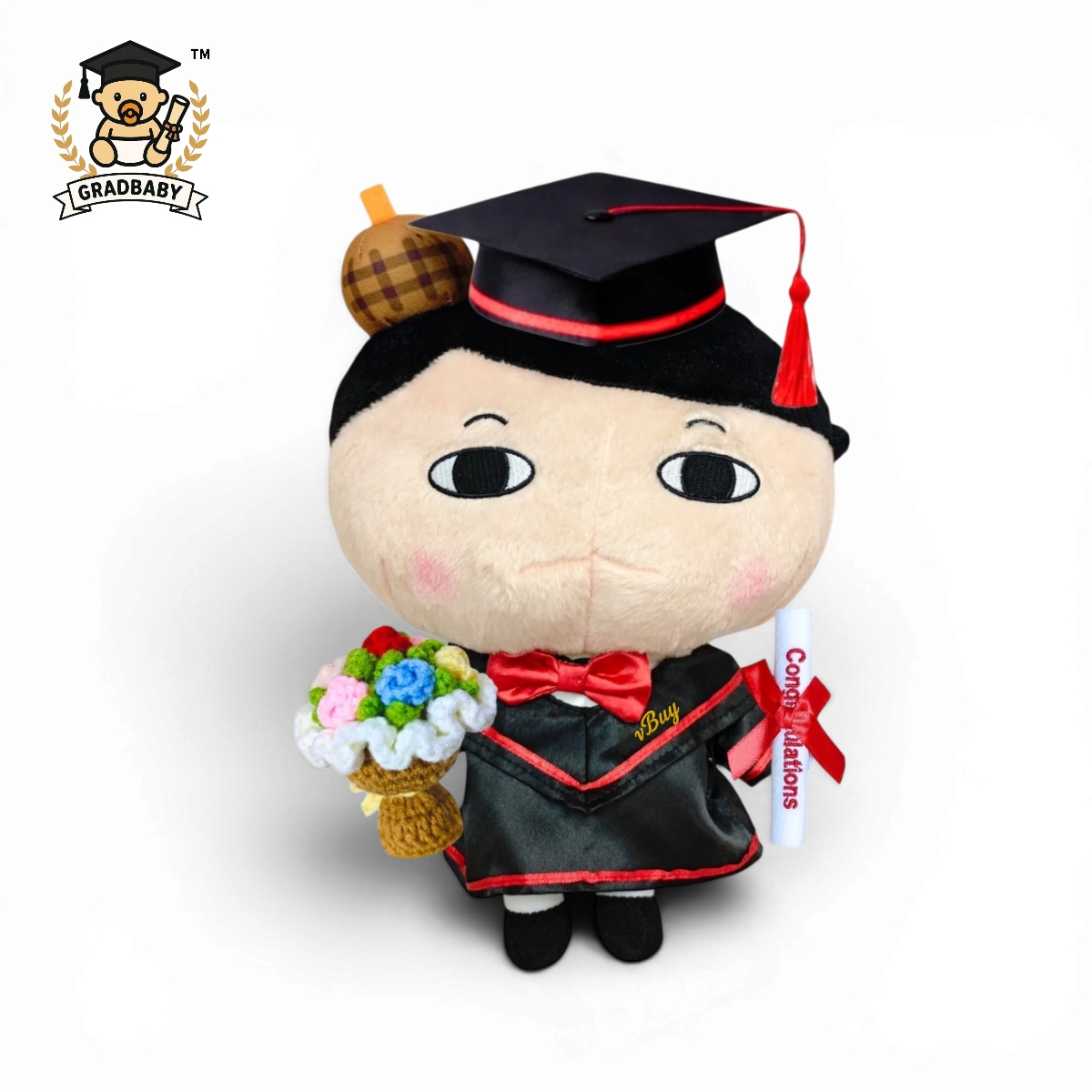屁屁偵探畢業公仔 香港現貨 可加名字刺繡 幼稚園小學畢業禮物推薦 Gradbaby