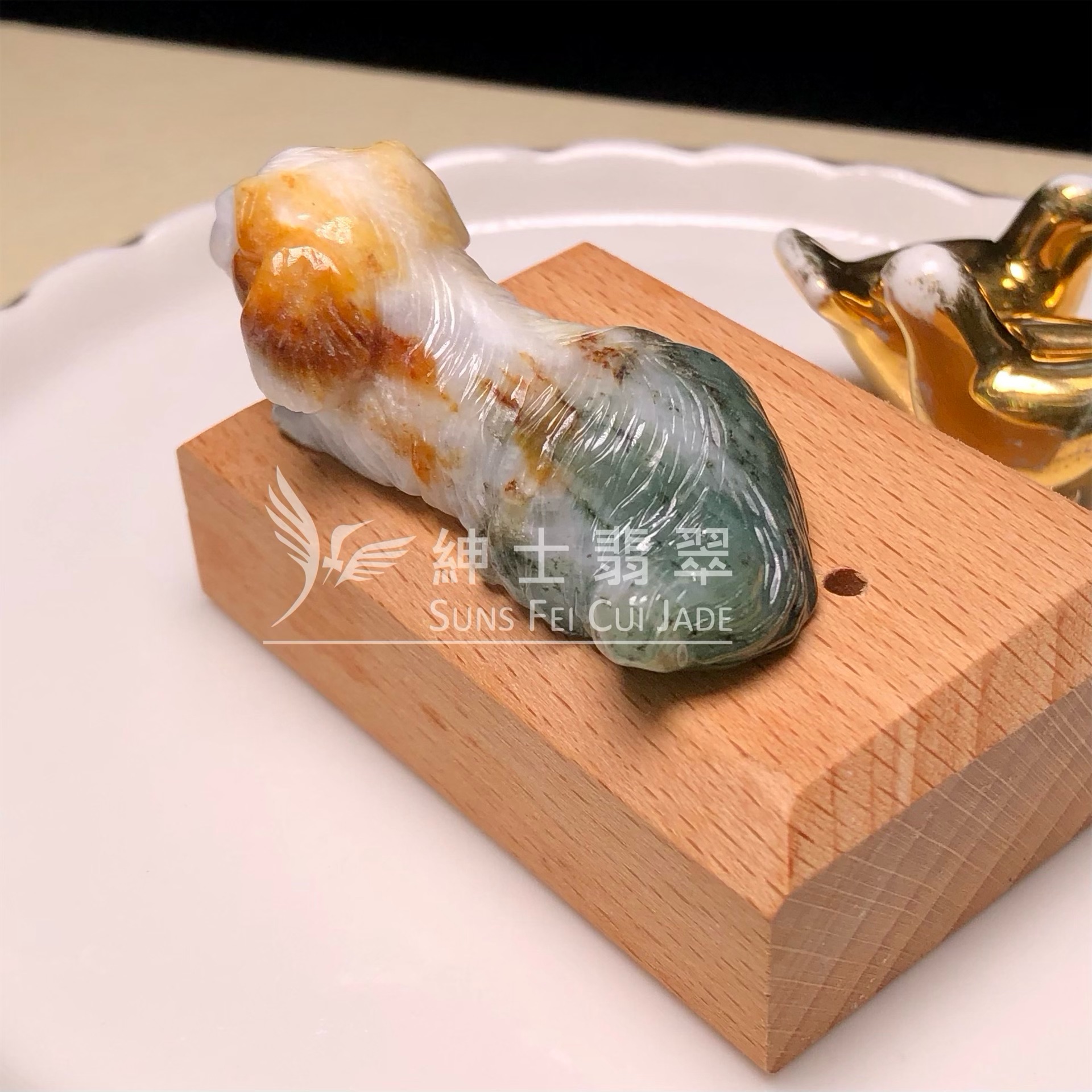 E00215 翡翠小狗擺件 