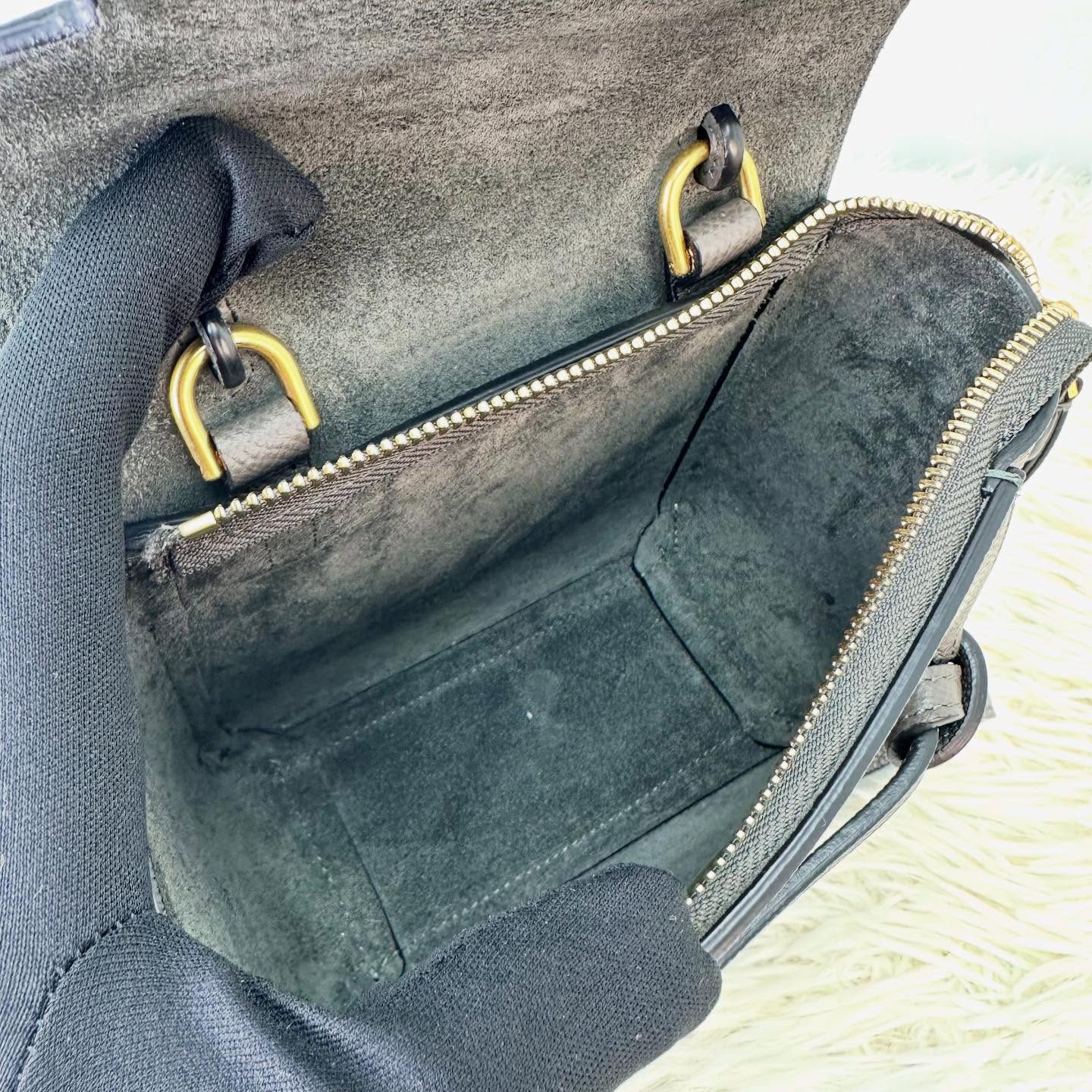 CELINE🤍PRE OWNED Belt Bag Pico Size 灰色鯰魚包🩶