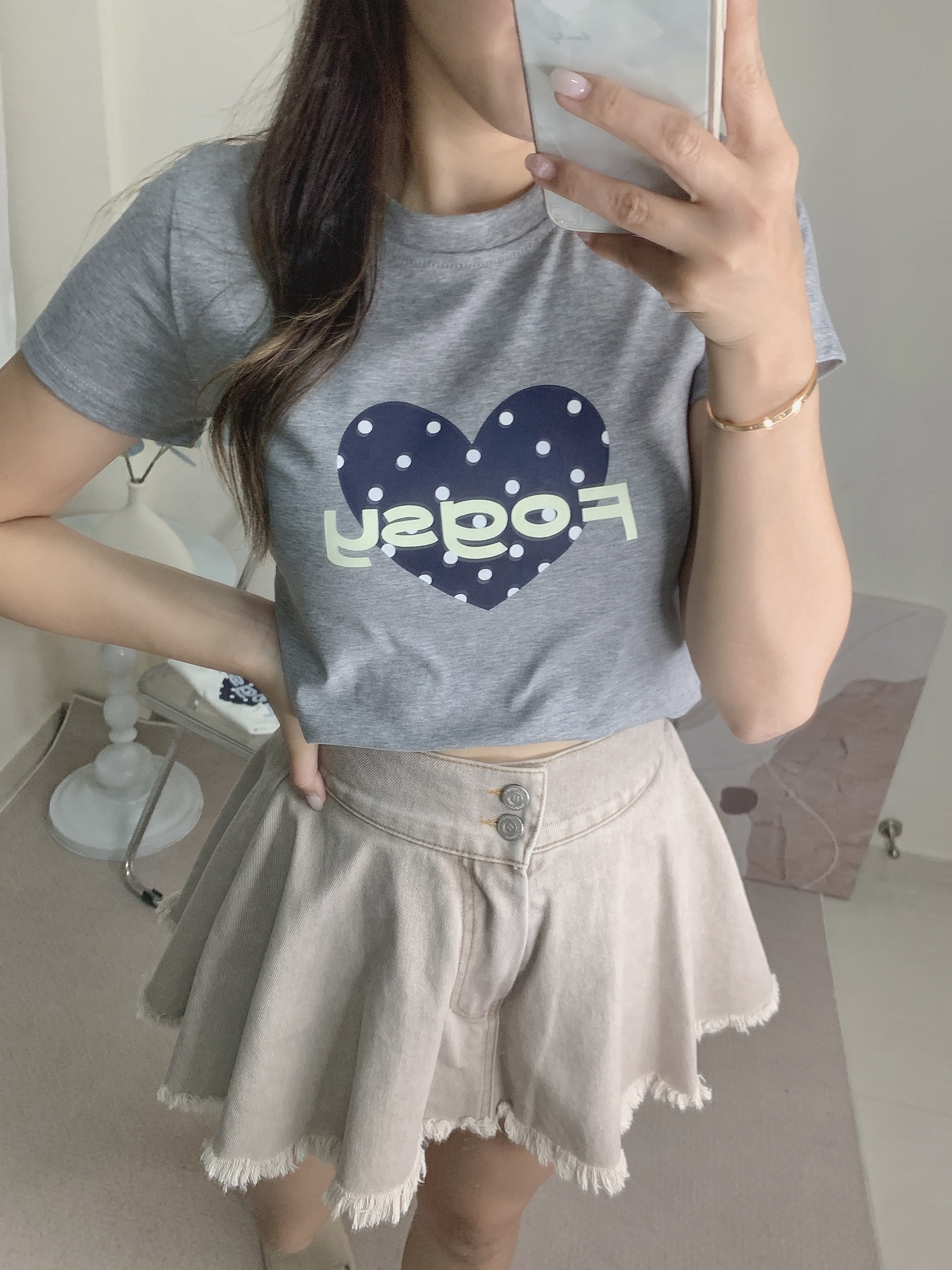 現貨》  心心波點Tee(兩色）