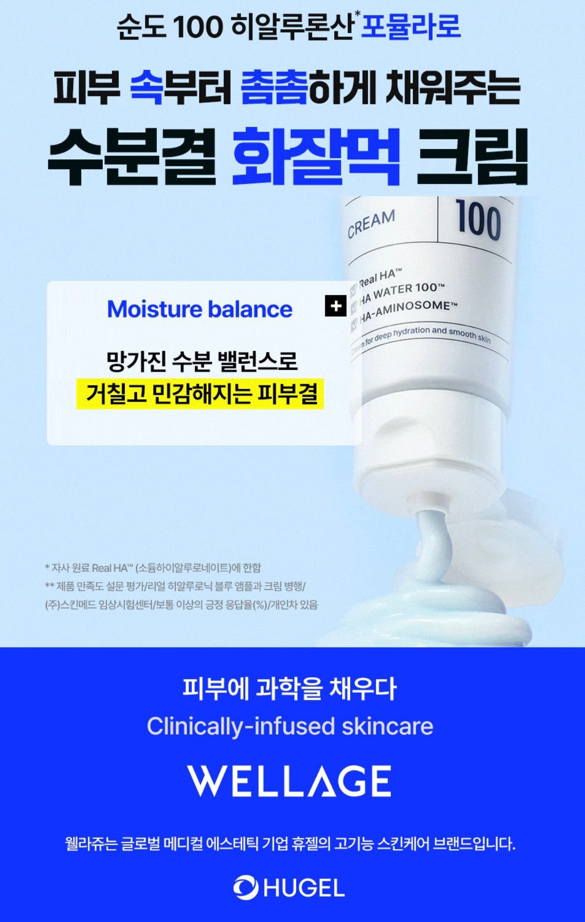 $75支。2支起$65支。韓國超保濕系列🇰🇷Wellage 100%純透明質酸保濕面霜50ml～真正的透明質酸霜