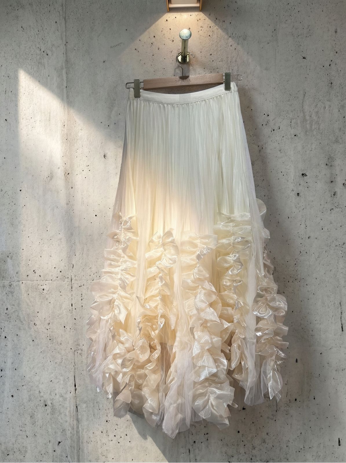 浪漫褶邊薄紗長裙