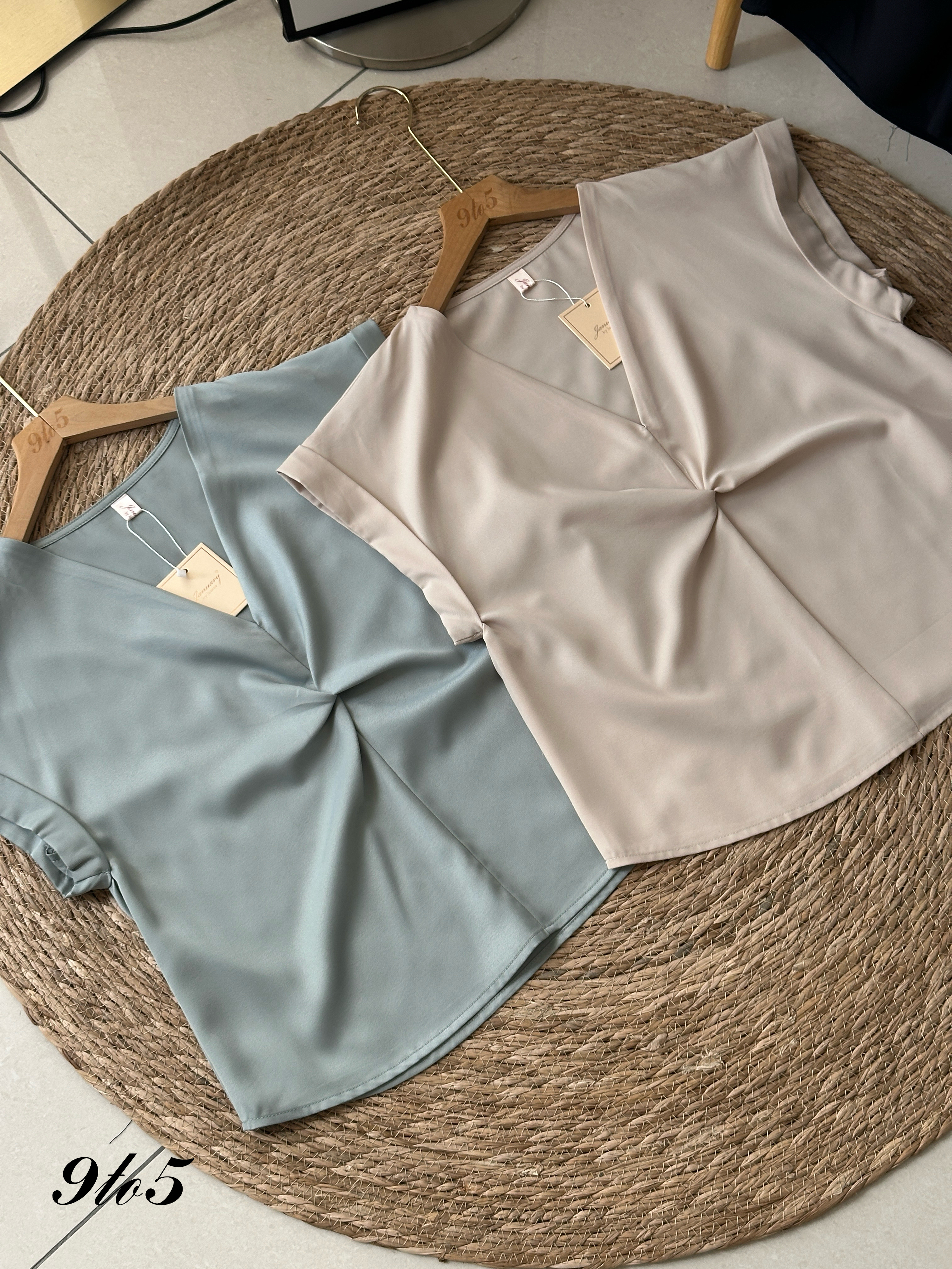 T3979 Cape Sleeve V Neck Top - 3 Colors