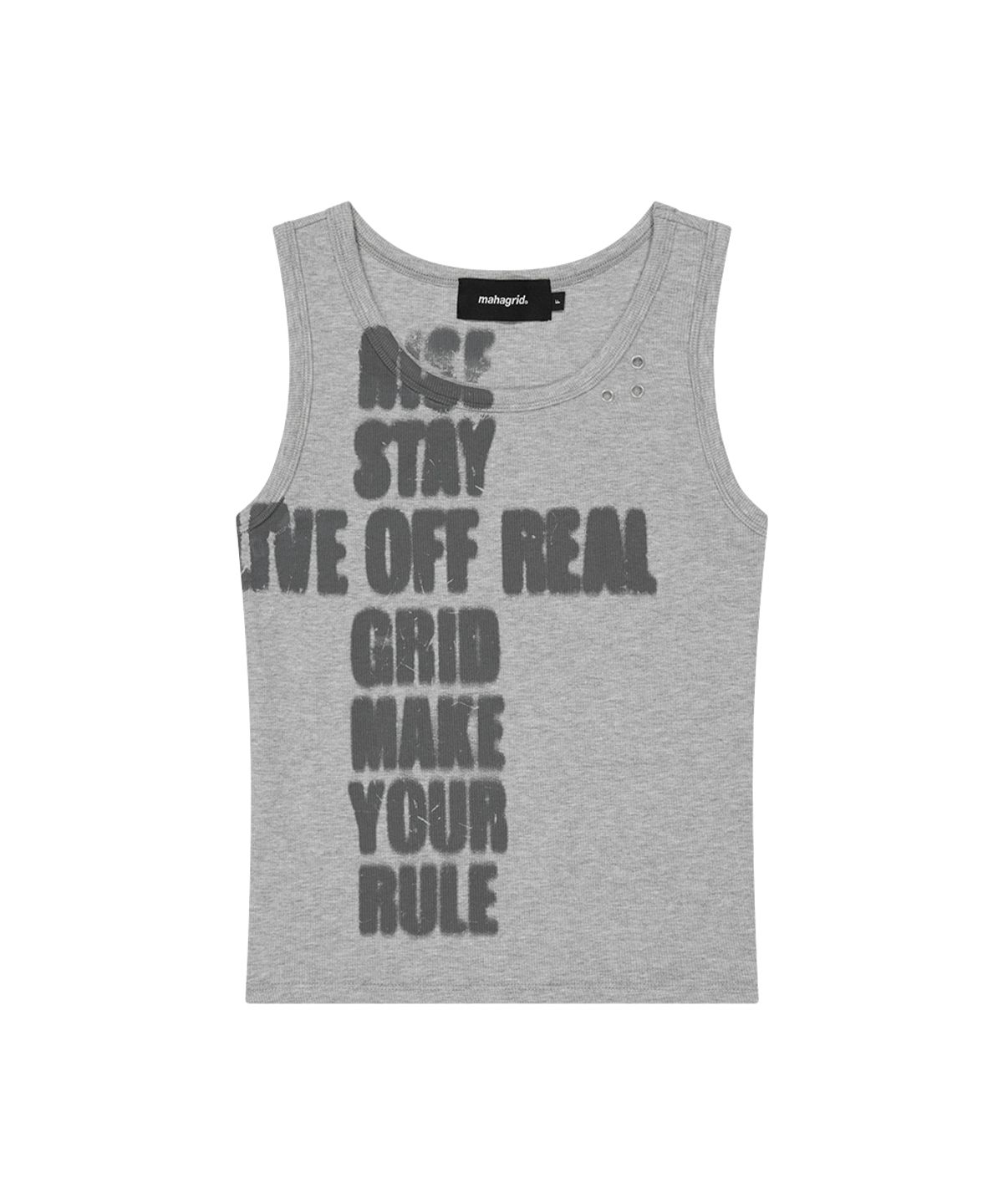 🇰🇷訂購｜mahagrid 26SP｜RISE CRACK TANK TOP BLACK 3色 