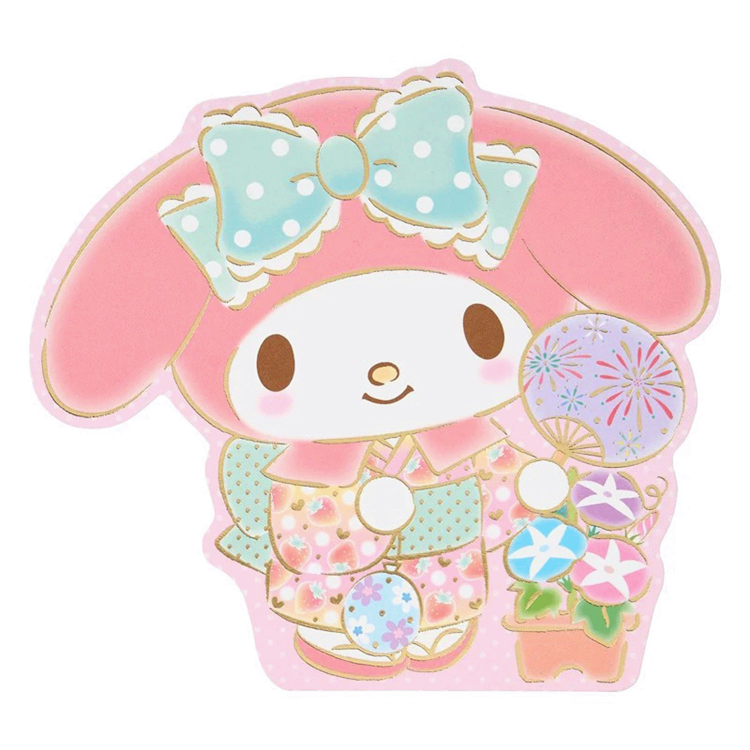 Sanrio - 造型明信片 (My Melody浴衣款)