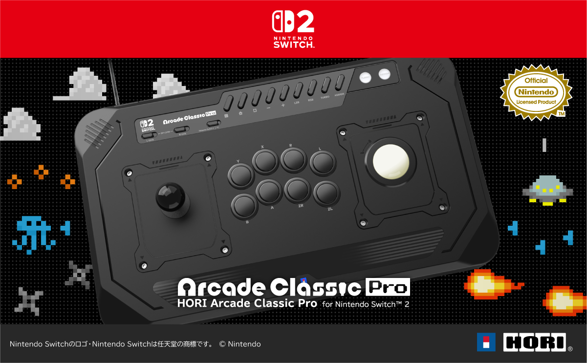 [預訂][周邊] HORI Arcade Classic Pro for Nintendo Switch 2(訂價HKD1998) (訂金HKD1000)