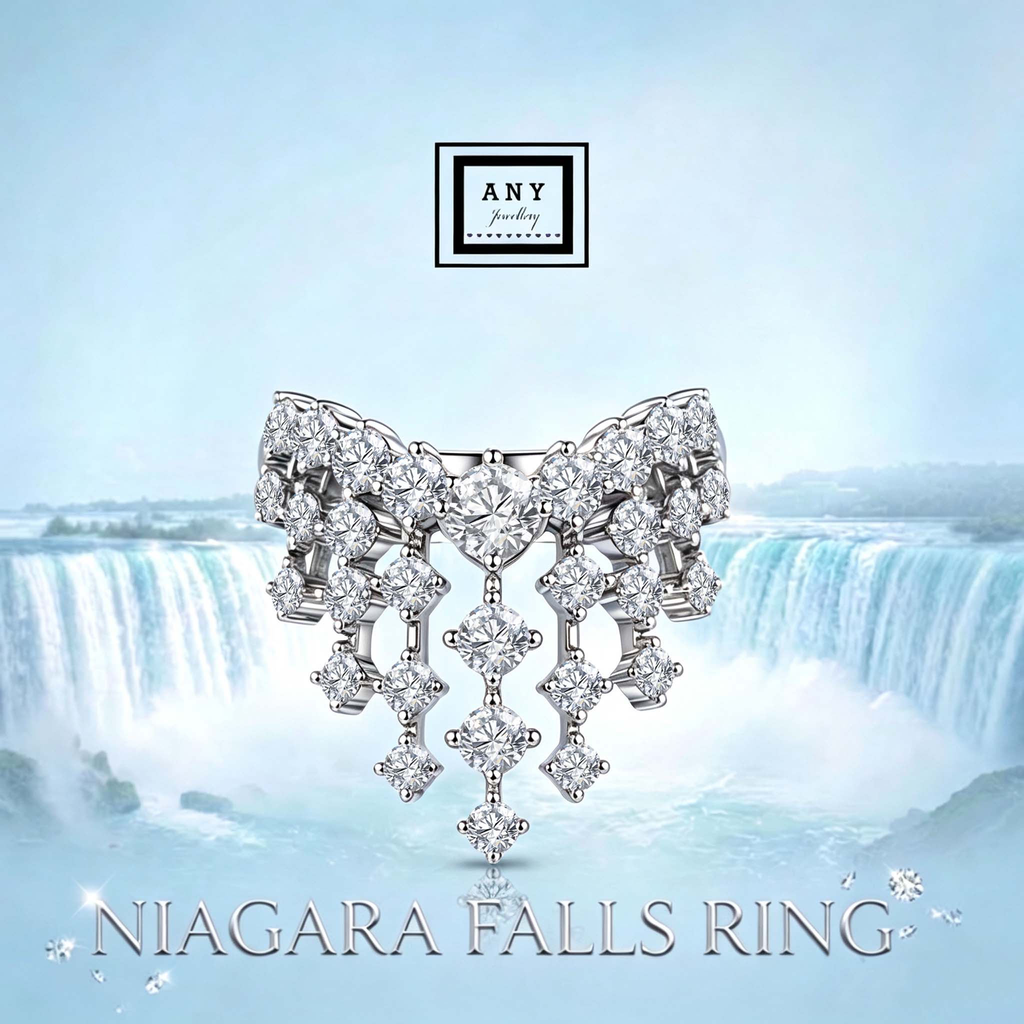 R7056 Niagara Falls Ring 莫桑石