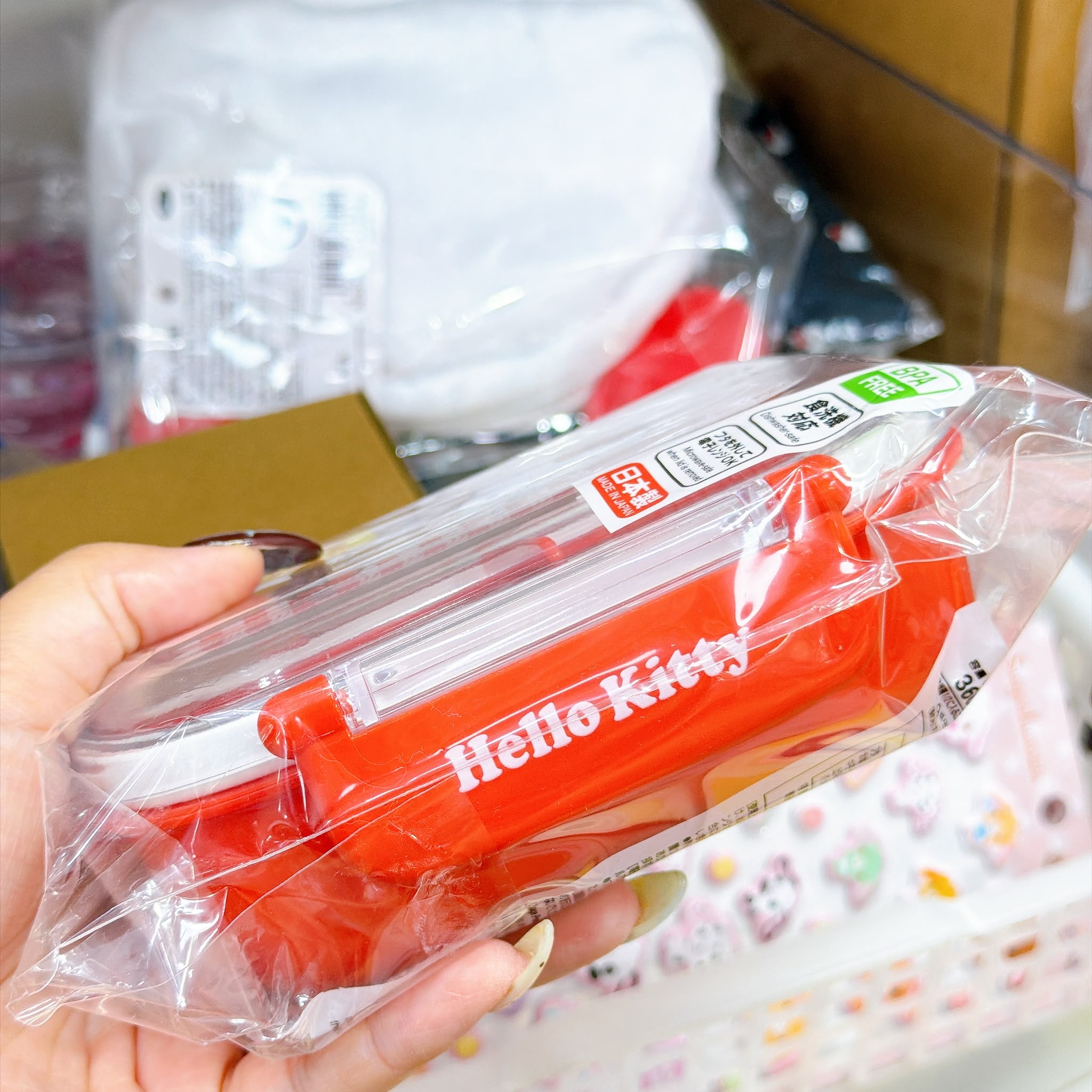 日本製造Hello Kitty餐盒 可入微波爐及洗碗機