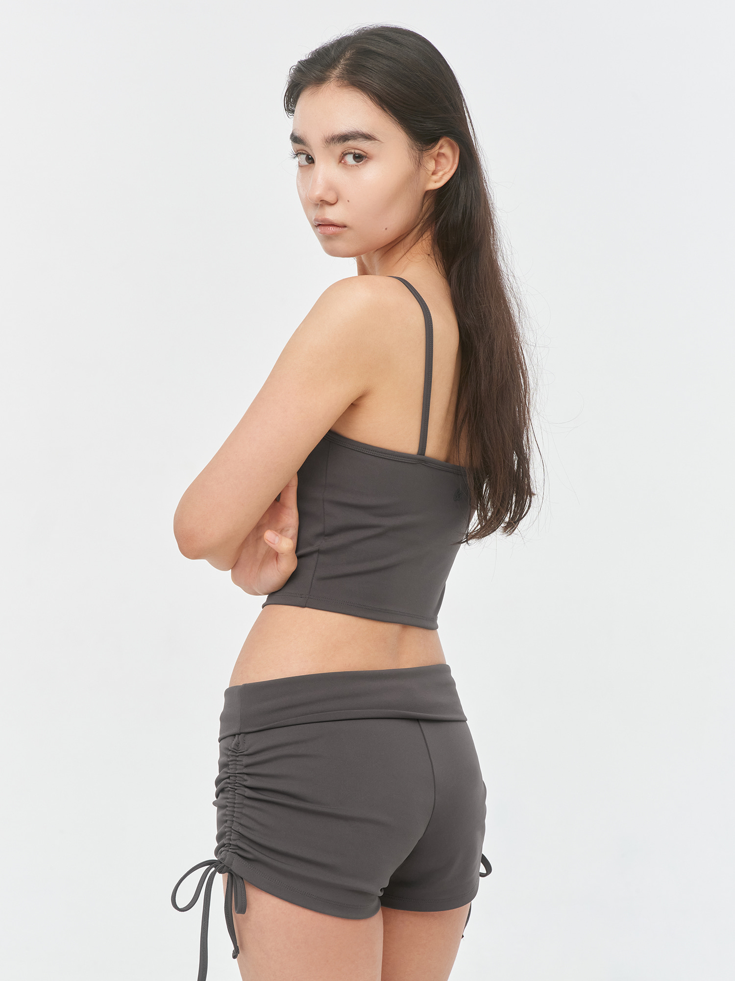 【束帶短褲】預購_Side shirring Short leggings by Conch