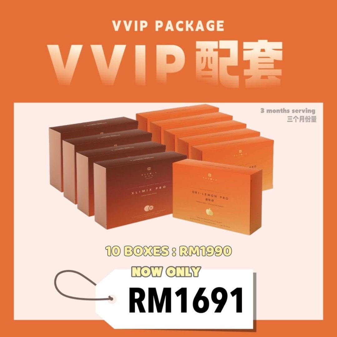 10盒｜VVIP配套（90天份量） | 10 BOXES XLIMIX ORILEMON PRO VVIP PACKAGE