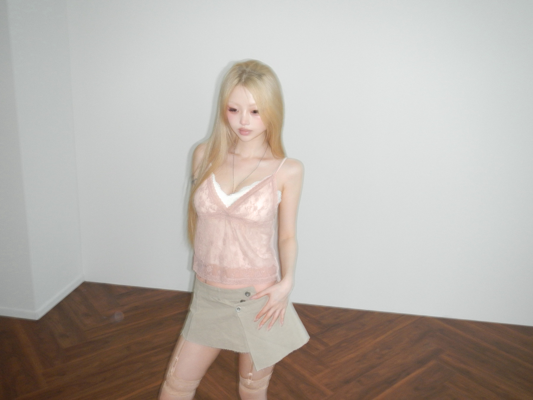 Asymmetric Wrap Mini Skirt