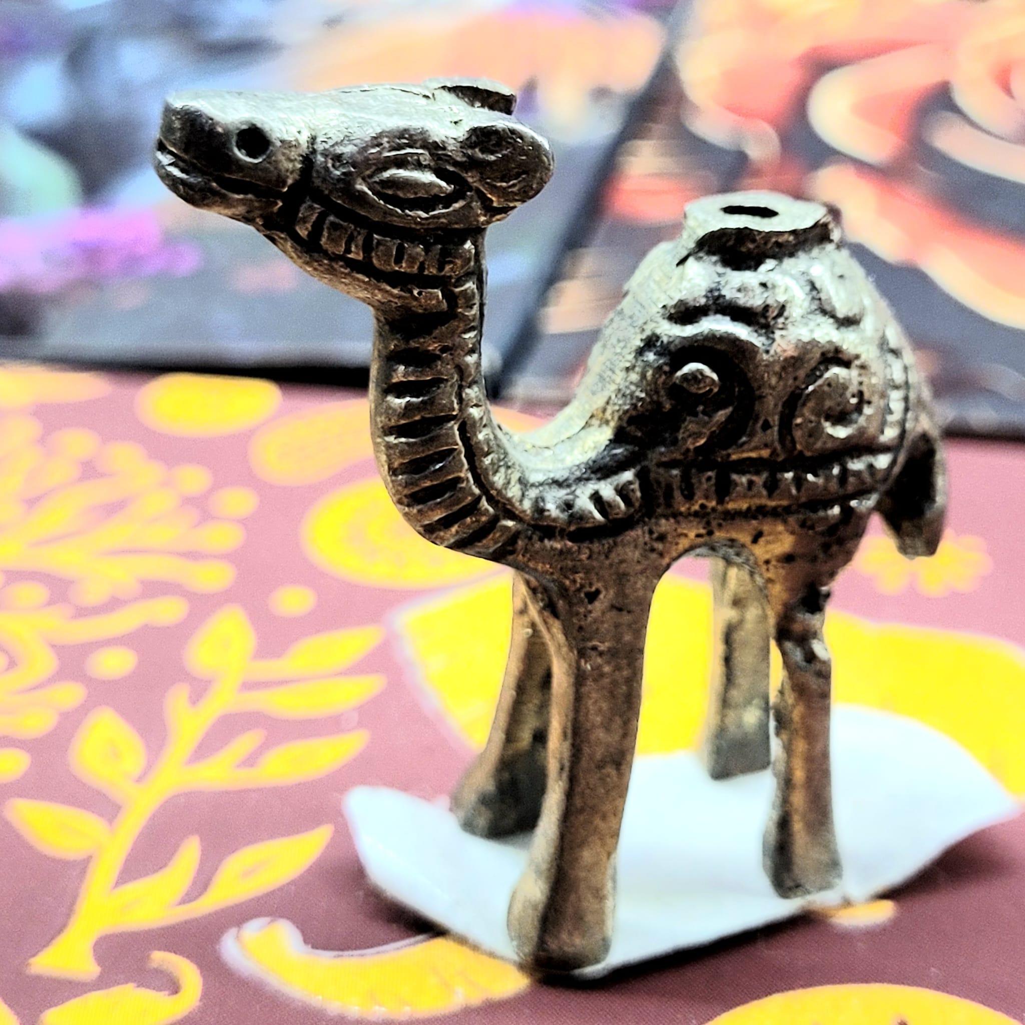 印度黃銅動物香座 