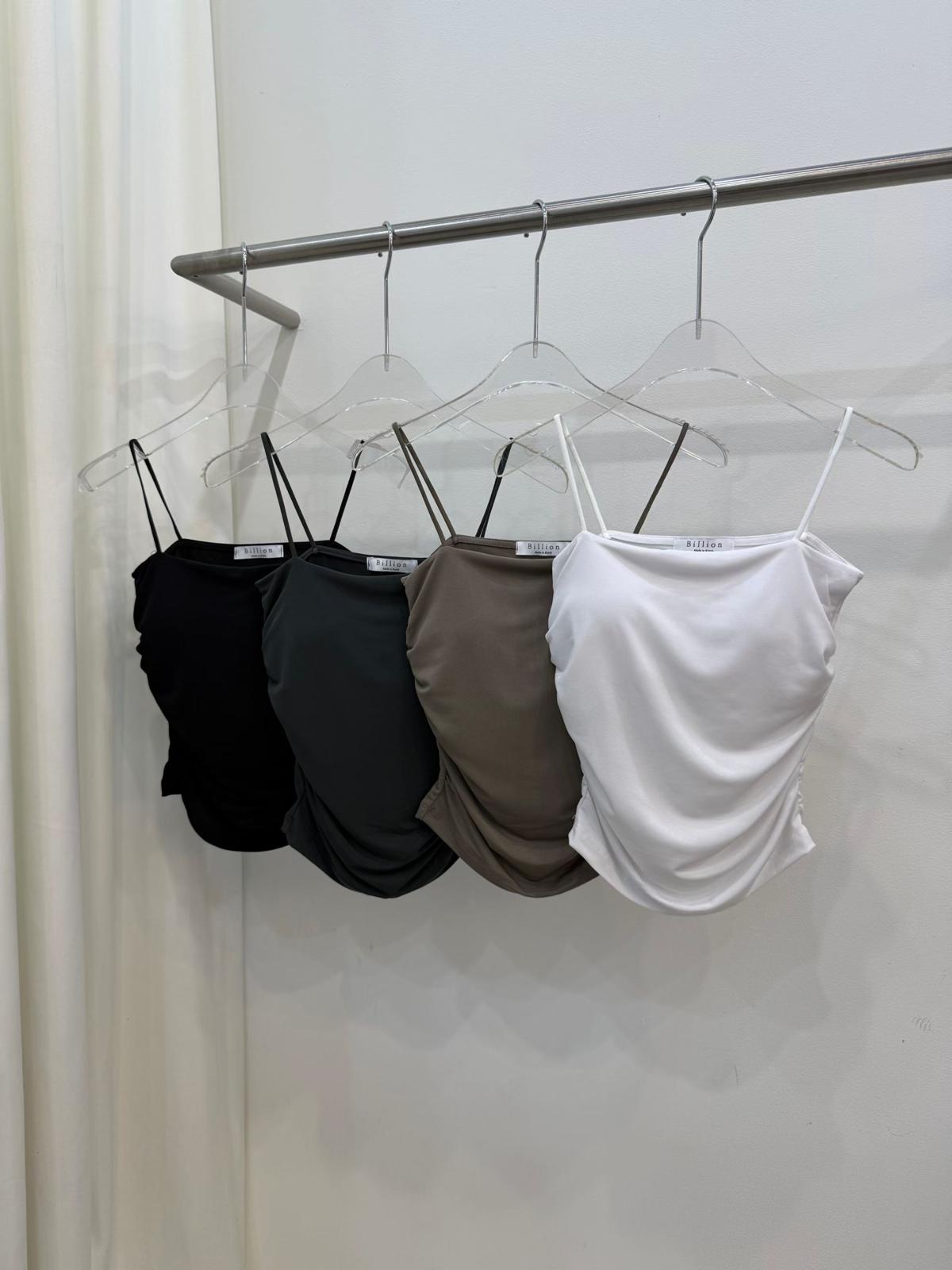 T02 打褶Bra top +披肩+休閑褲Set