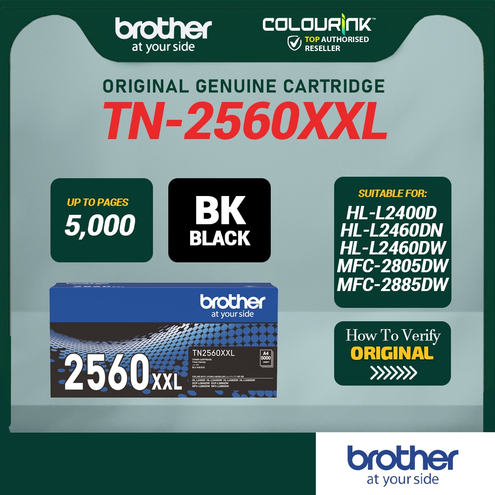 Brother Original Genuine TN-2560 2560XL 2560XXL Toner DR2560 Drum HL-L2460DN L2460DW DCP-L2640DW L2805DW MFC-L2885DW