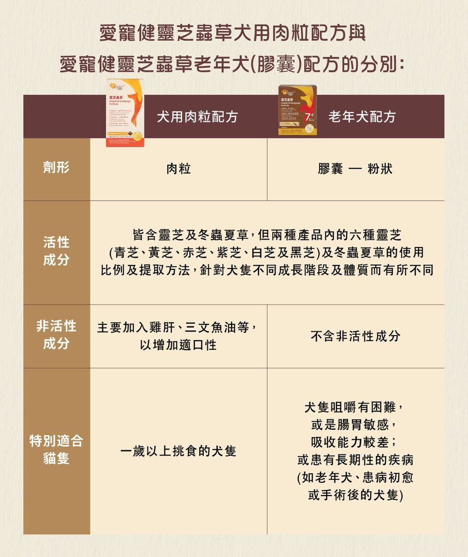 愛寵健 - 靈芝蟲草老年犬專用膠囊配方 (80粒裝)