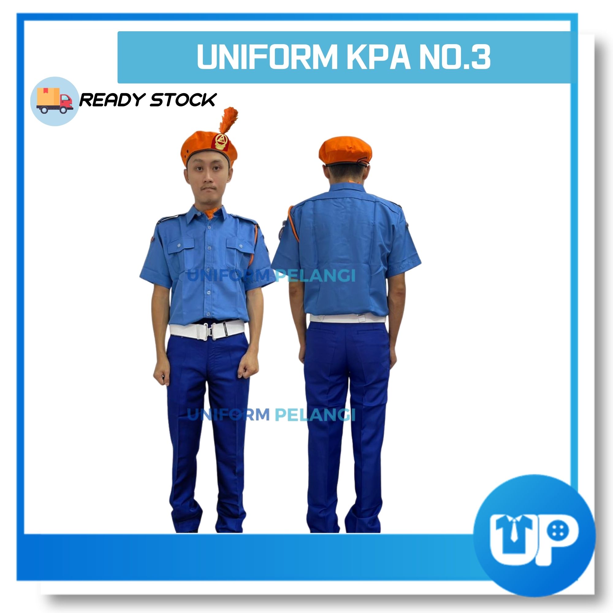 Uniform KPA Kadet Kaspa Biru Kemeja Lengan Pendek Short Sleeves Sekolah Kokurikulum K.P.A NO.3