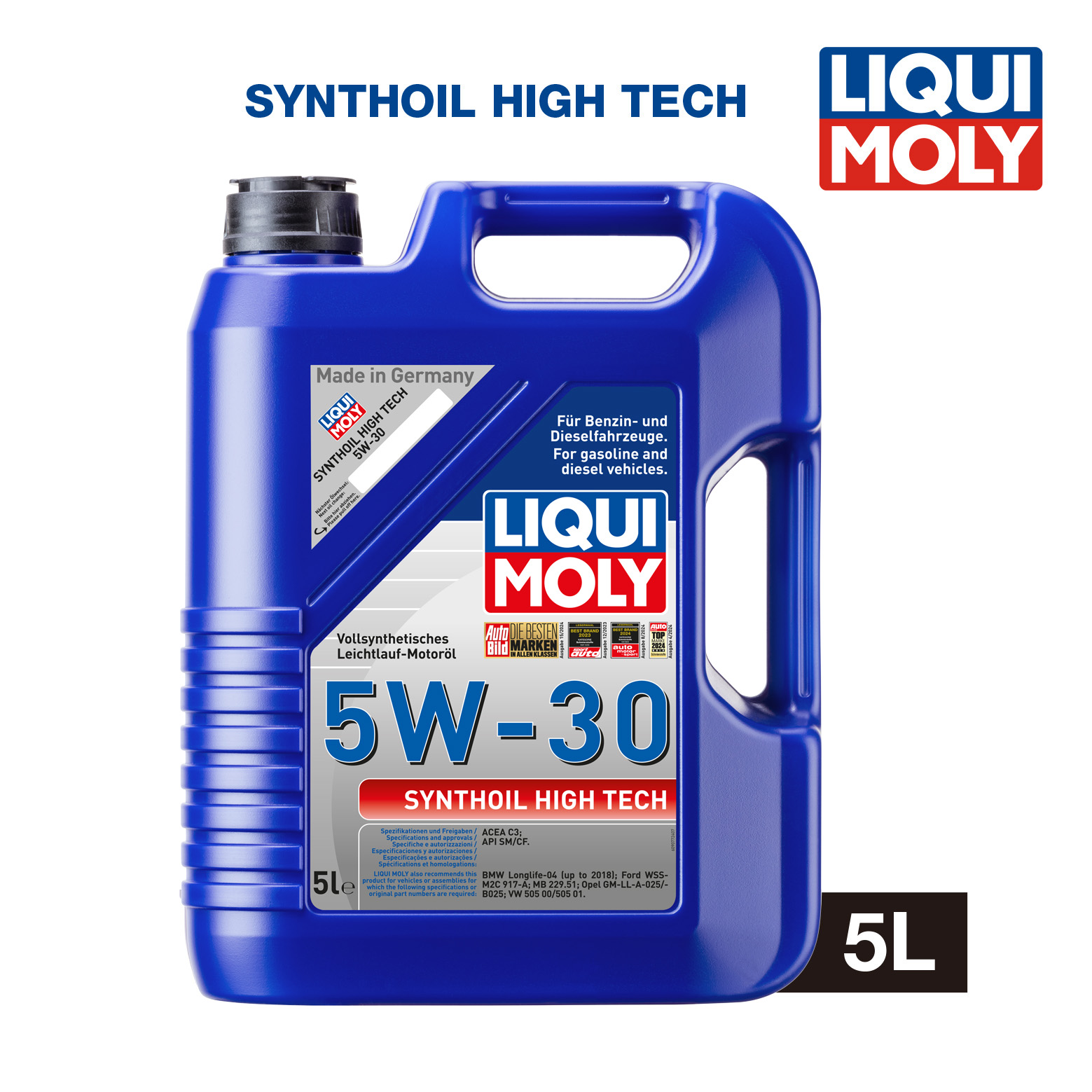 LIQUI MOLY Synthoil High Tech 5W-30 (5L) 機油/潤滑油/偈油【原裝行貨】