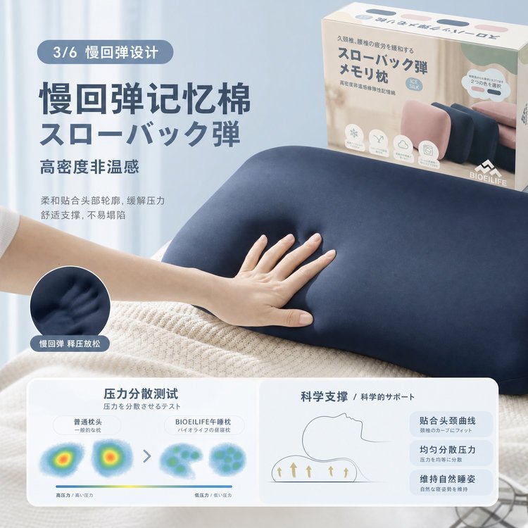 0724 日式軟糯記憶午睡枕 8月尾