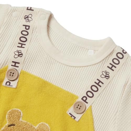 🇯🇵預訂 日本直送🇯🇵Winnie the pooh小熊維尼刺繡貼花吊帶短袖包屁衣