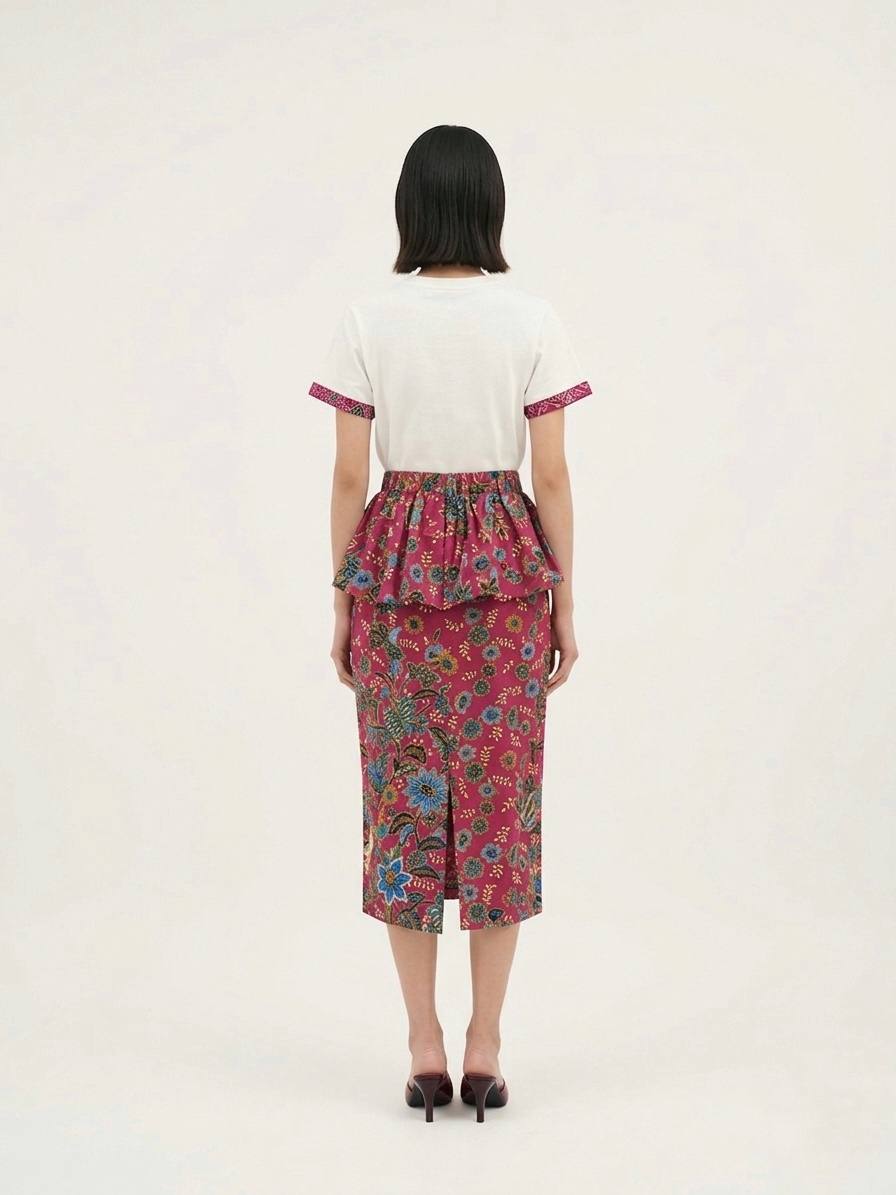 T8066 - Melur Peplum Batik Skirt
