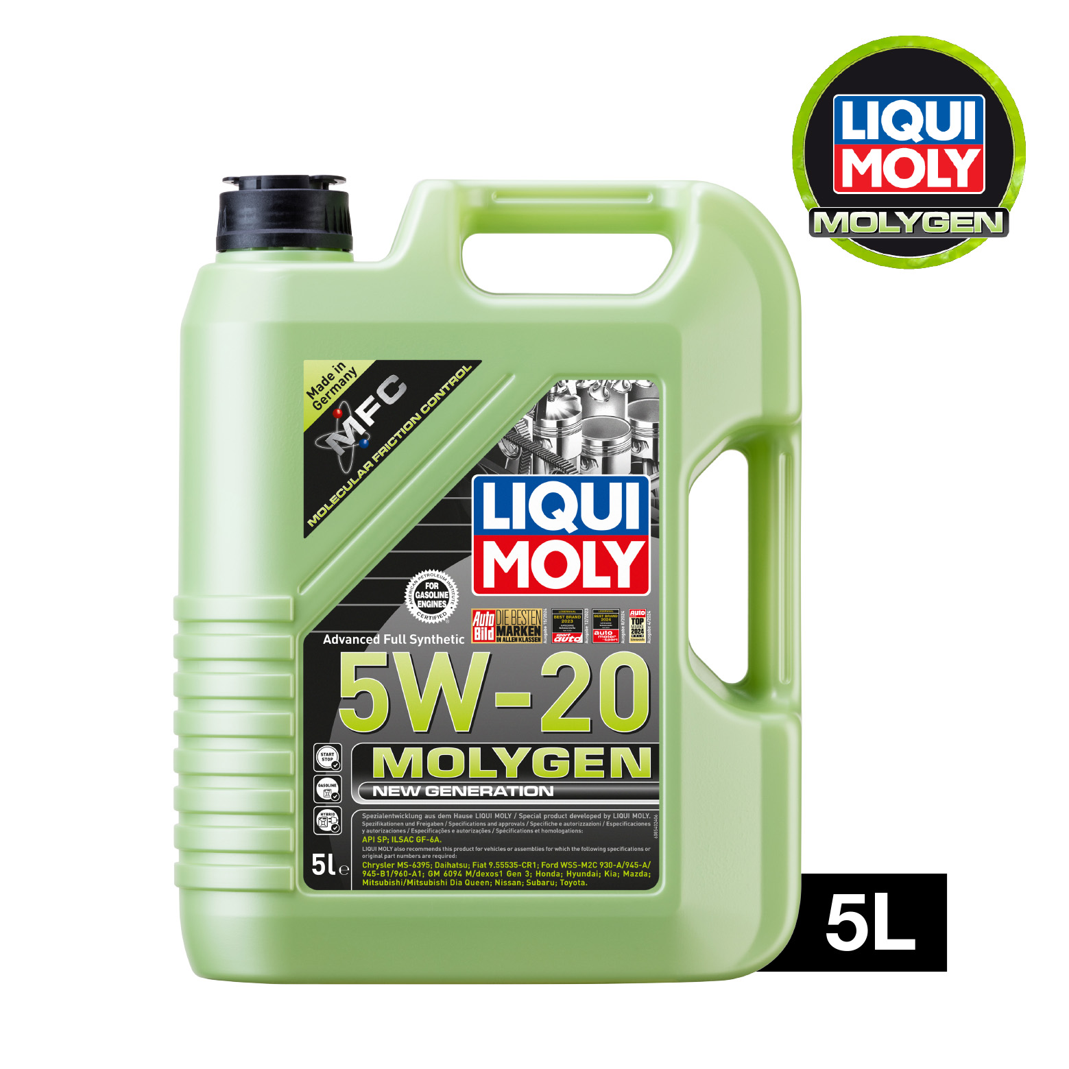 LIQUI MOLY Molygen New Generation 5W-20 (5L) 機油/潤滑油/偈油【原裝行貨】