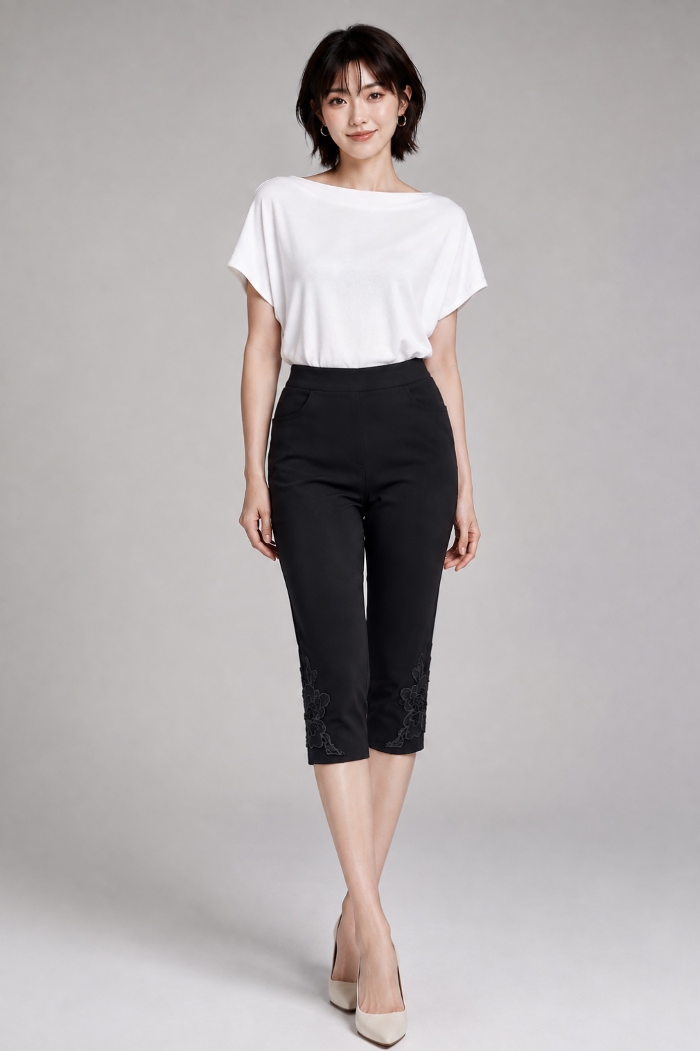 60197 Classic Slim Fit Cropped Pants