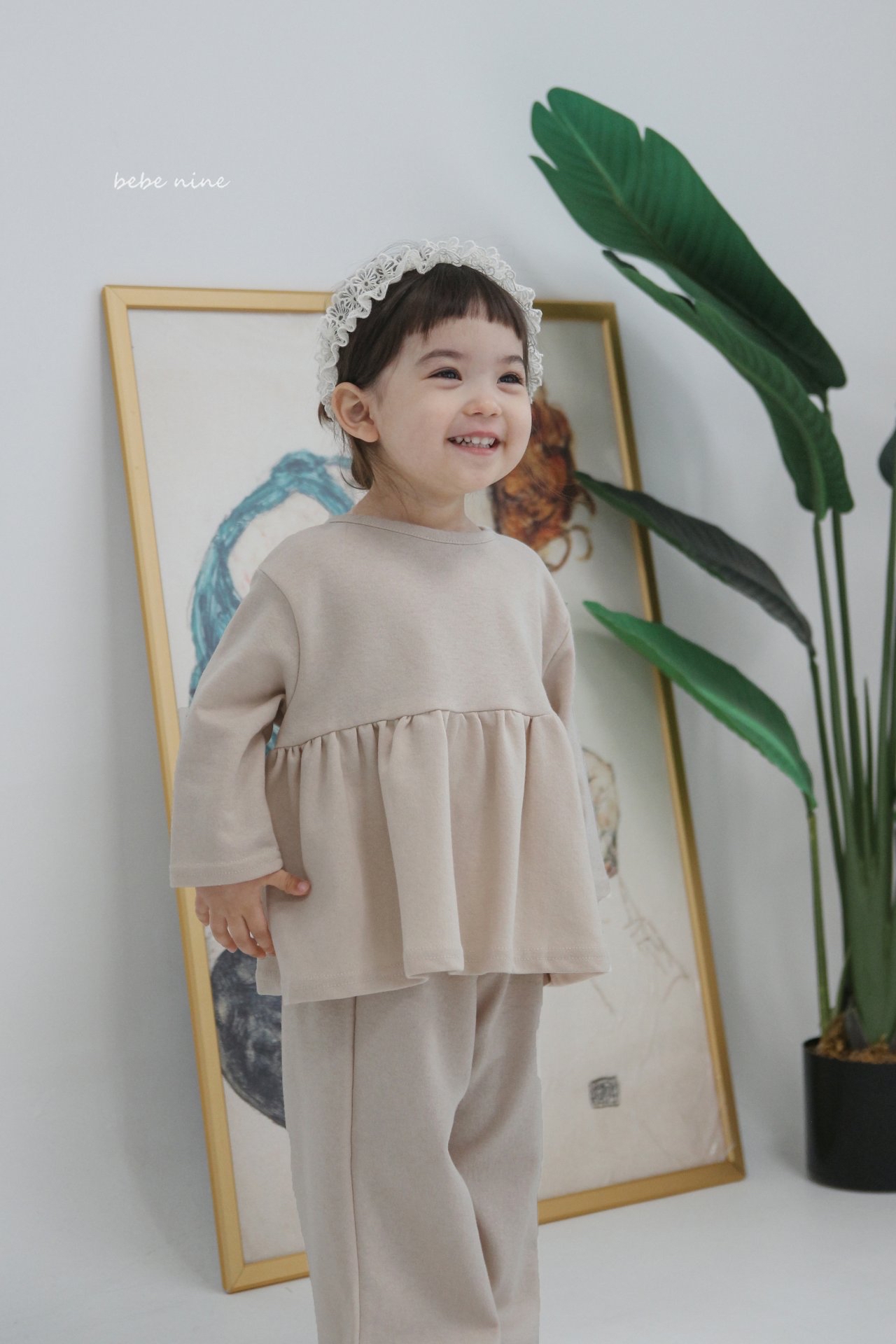 🌸預訂 韓國直送🌸🇰🇷Bebenine兩色後背絲帶寬鬆長袖上下套裝