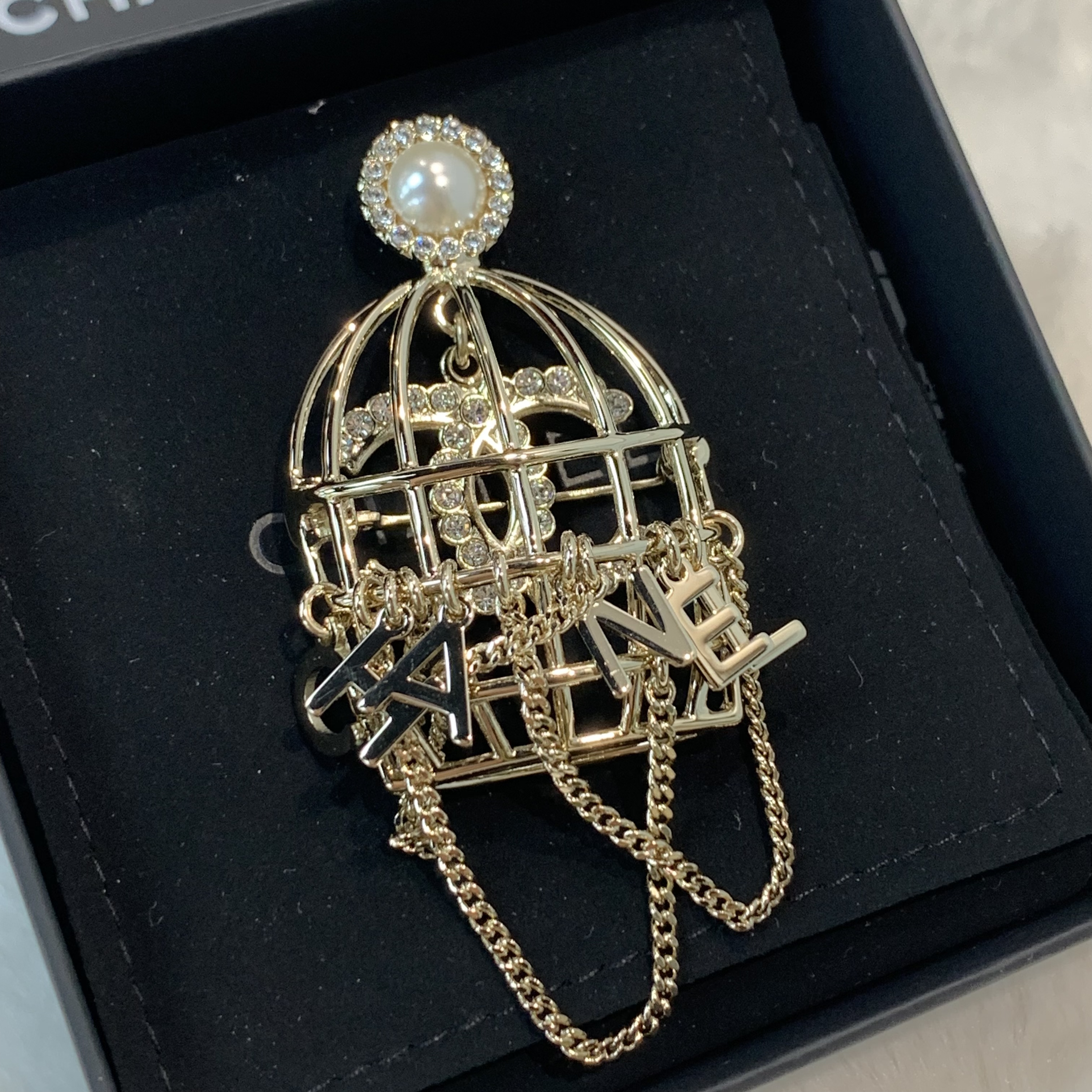 ✨晚會必備❤️‍🔥Chanel金絲雀鳥籠流蘇胸針 Chanel Brooch 24年