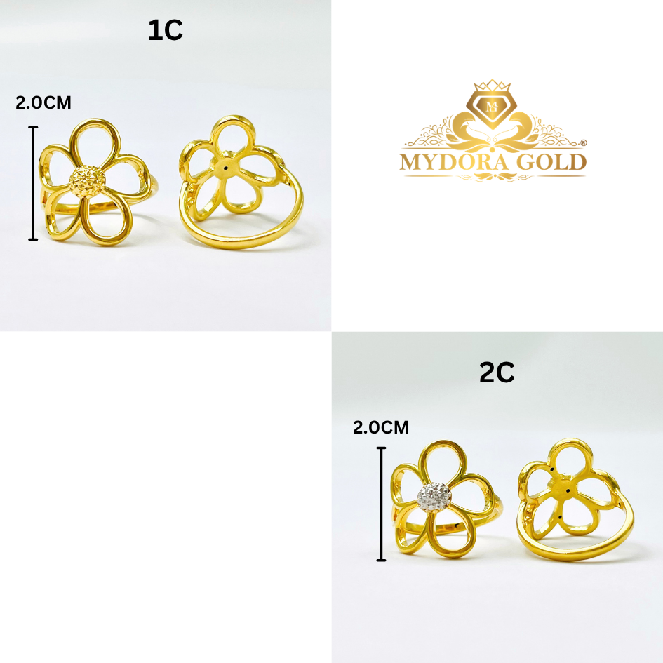 MYDORA Cincin Bunga Daisy Manis (5G) l EMAS 916/22K