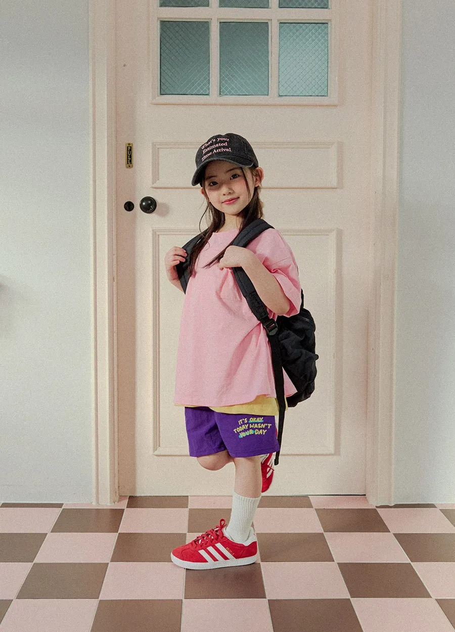 Luna字母五分短褲 2色