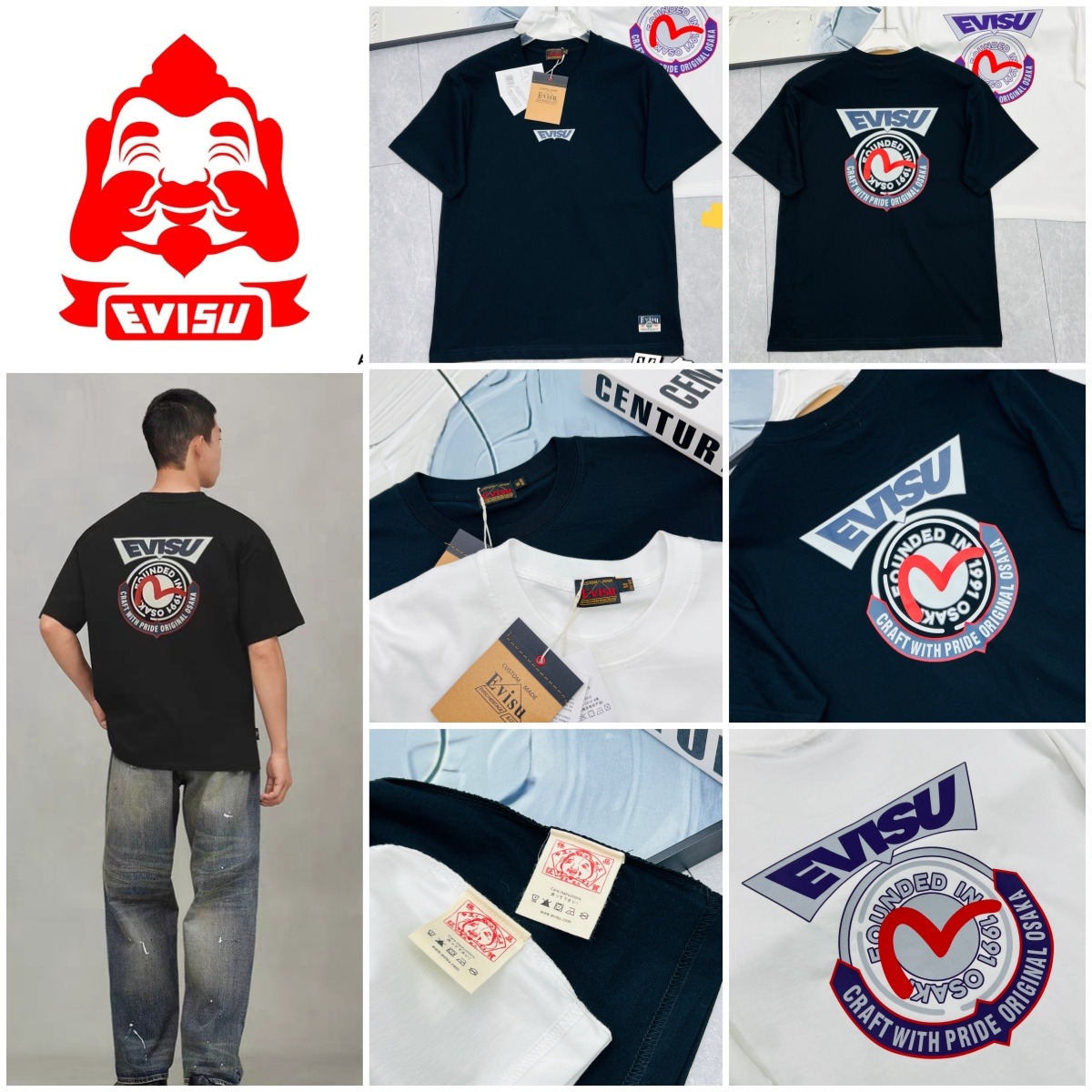 EVISU 海鷗標誌印花短袖Tee 