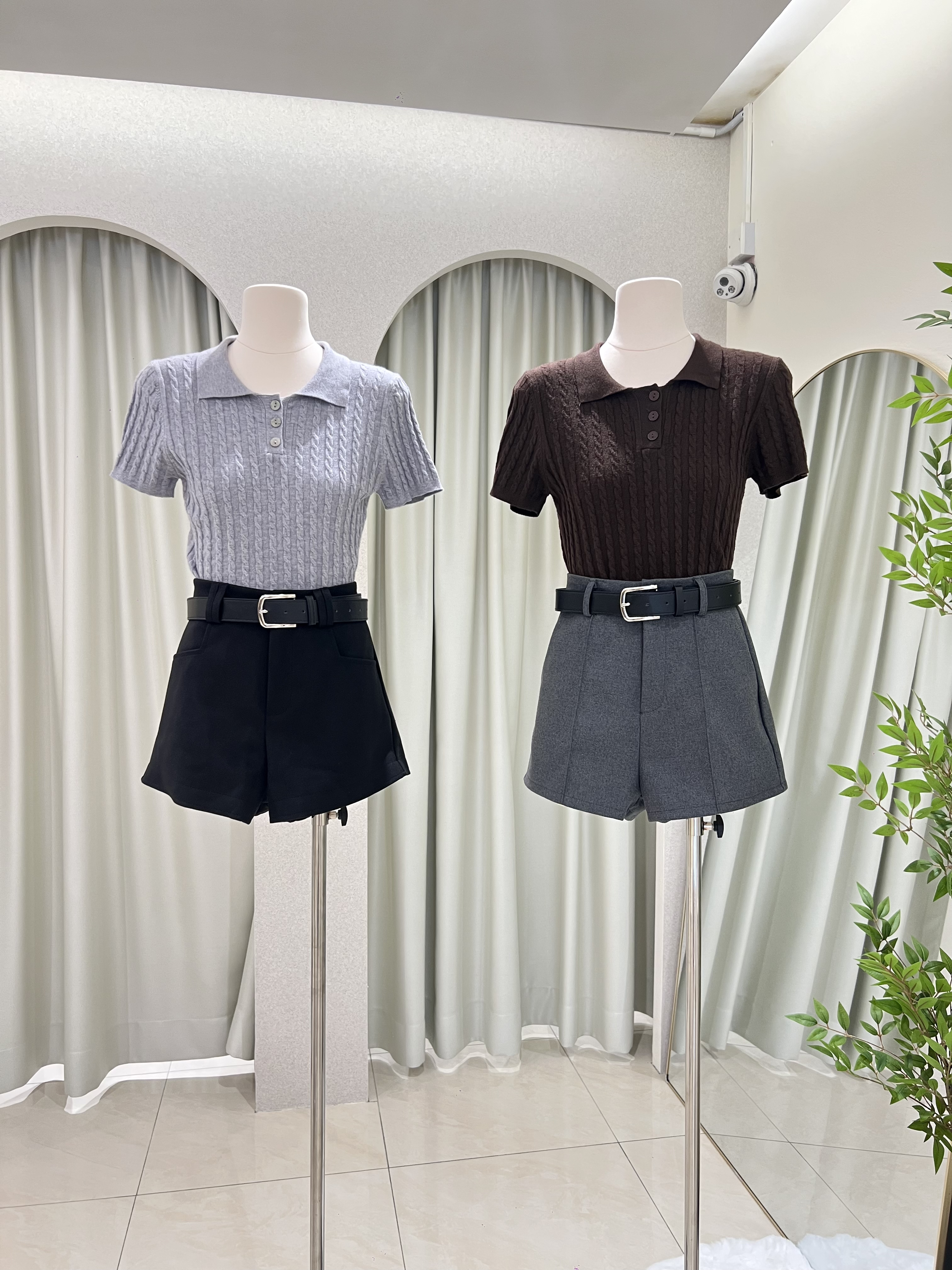 6542 学院风麻花纹Polo短袖