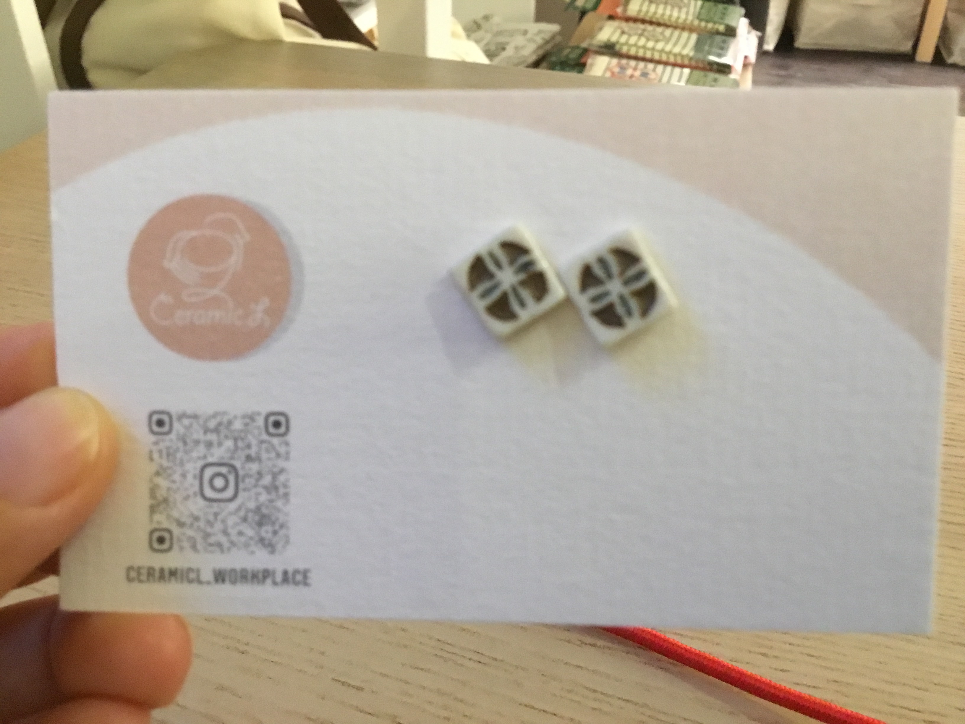 CeramicL earrings (925 silver)