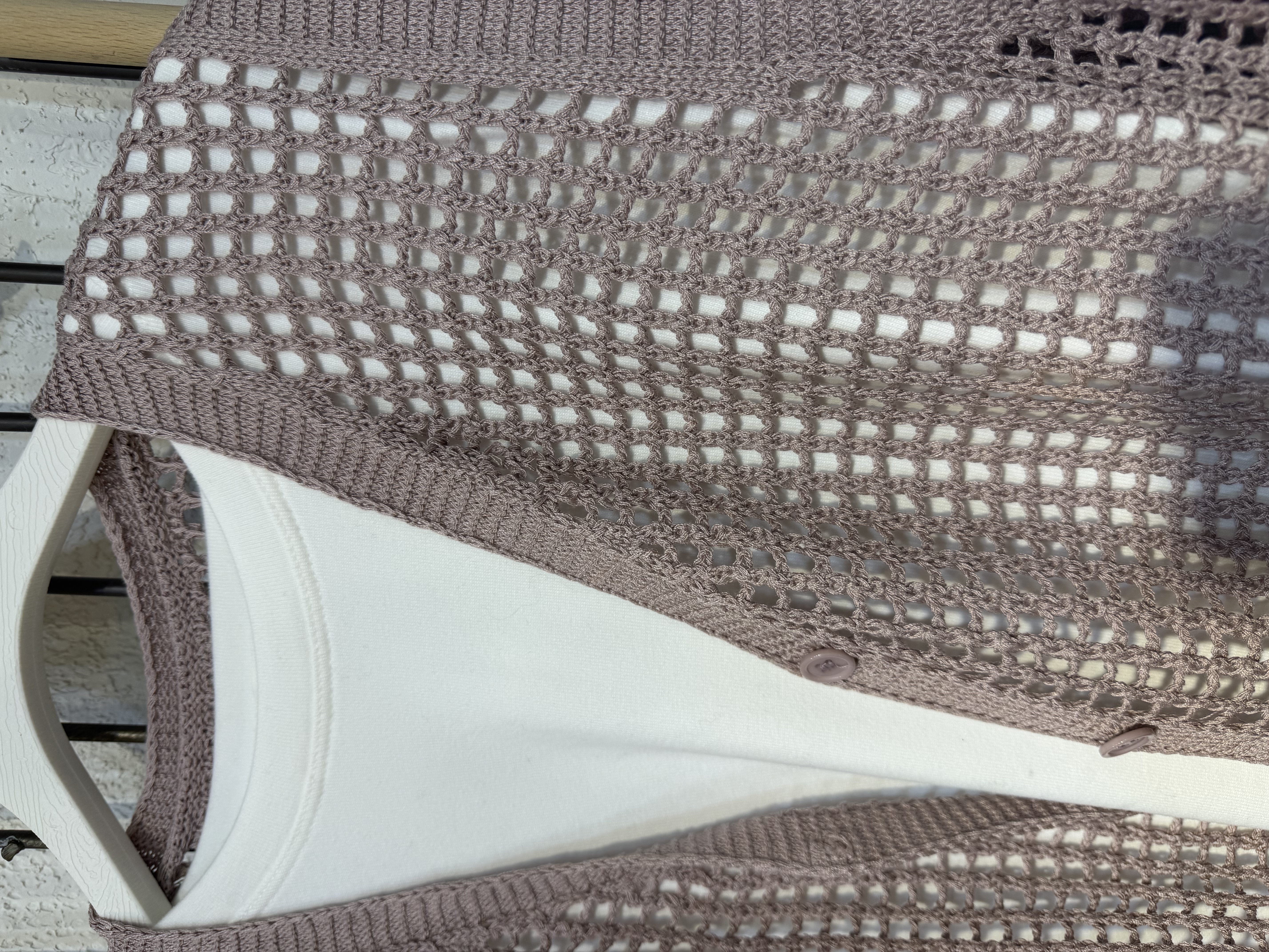 鏤空針織背心套set