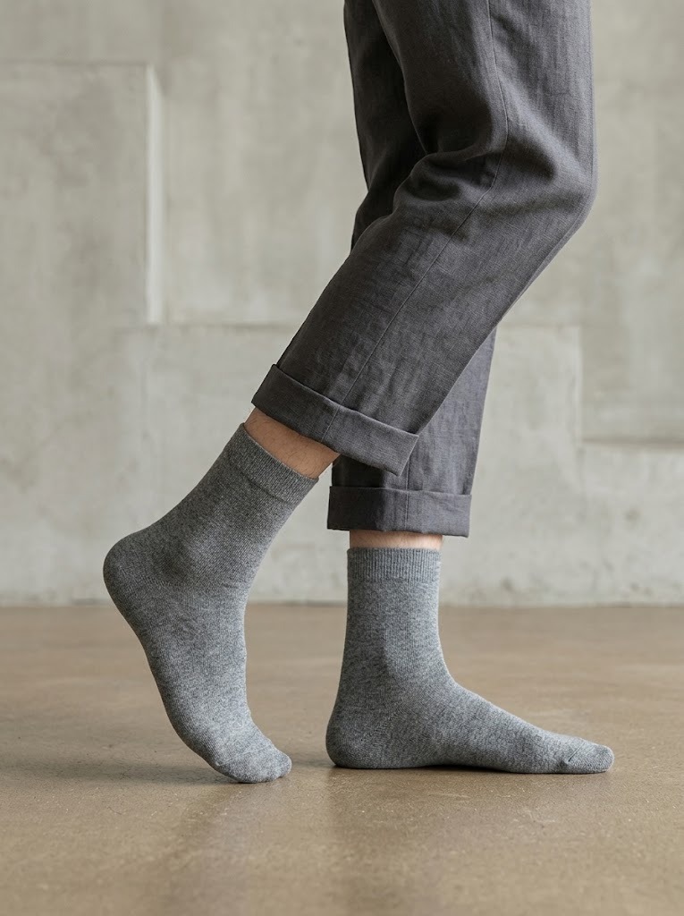 Korean Classic Business Men's Mid Crew Socks