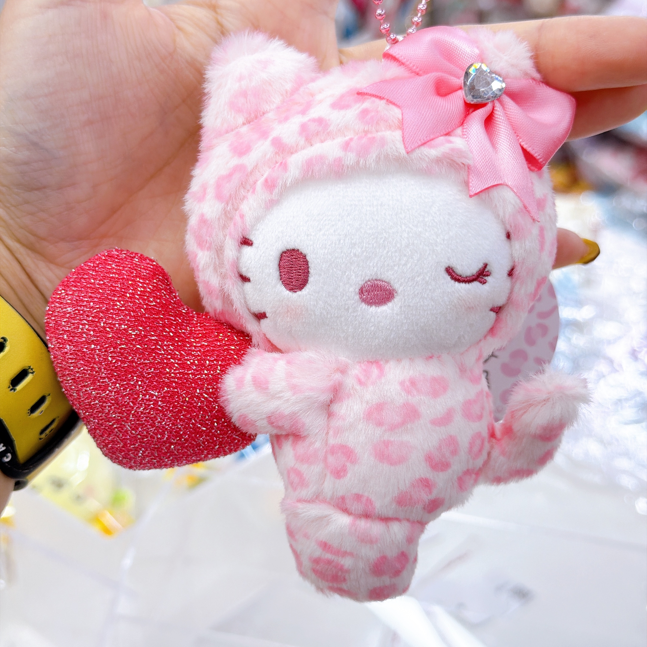 日本直送 Sanrio 心心豹紋貓貓系列掛飾