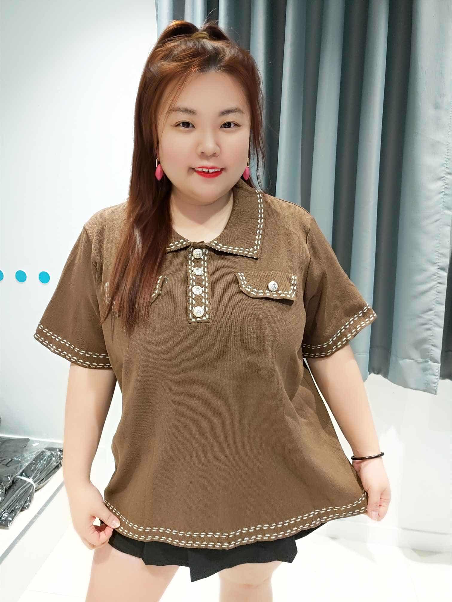 ENC12 DSE19 边拼设计款针织上衣