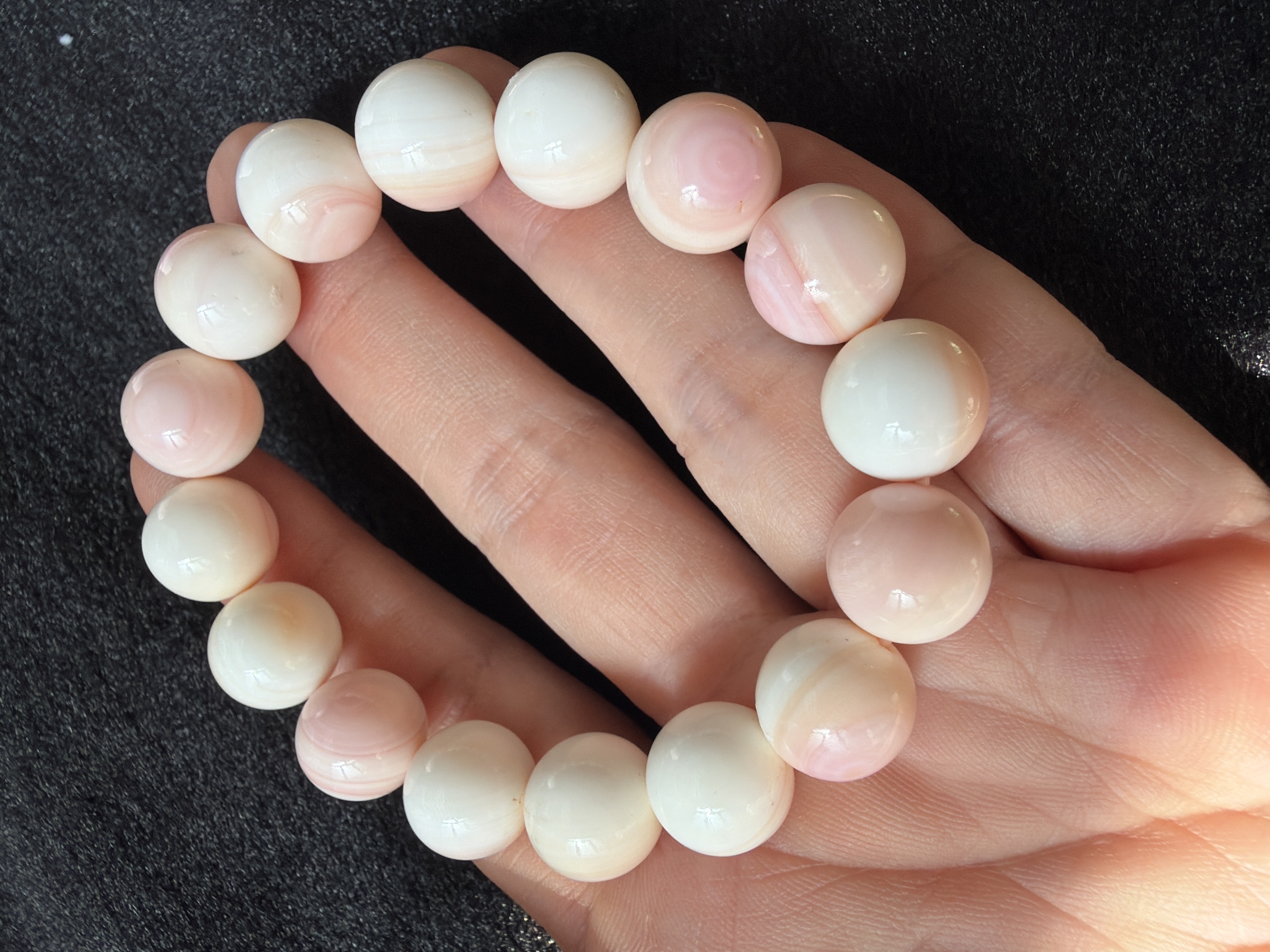 12mm純天然墨西哥女皇貝手串 (隨機發貨)