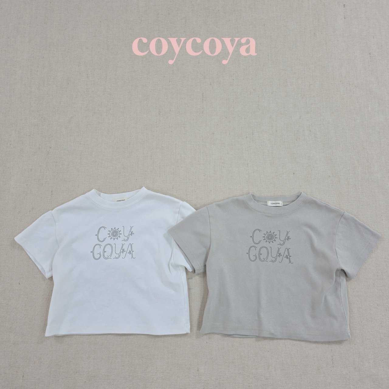 🌸預訂 韓國直送🌸🇰🇷COYCOYA兩色標誌印花寬鬆短袖T恤