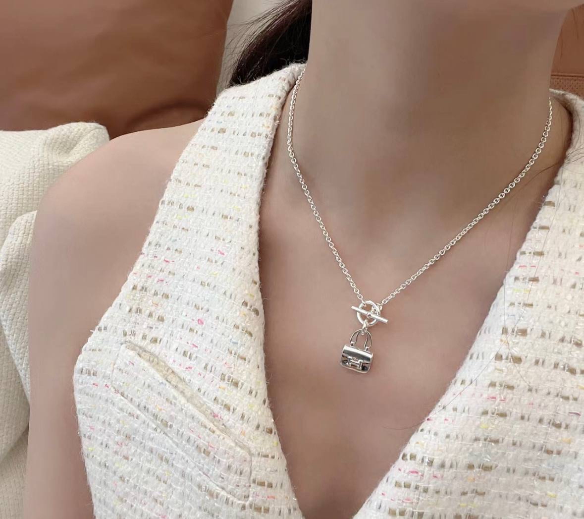 配貨價💕Hermes 925 Constance 頸鏈 小康康掛心口太可愛了🥰 長度:40cm