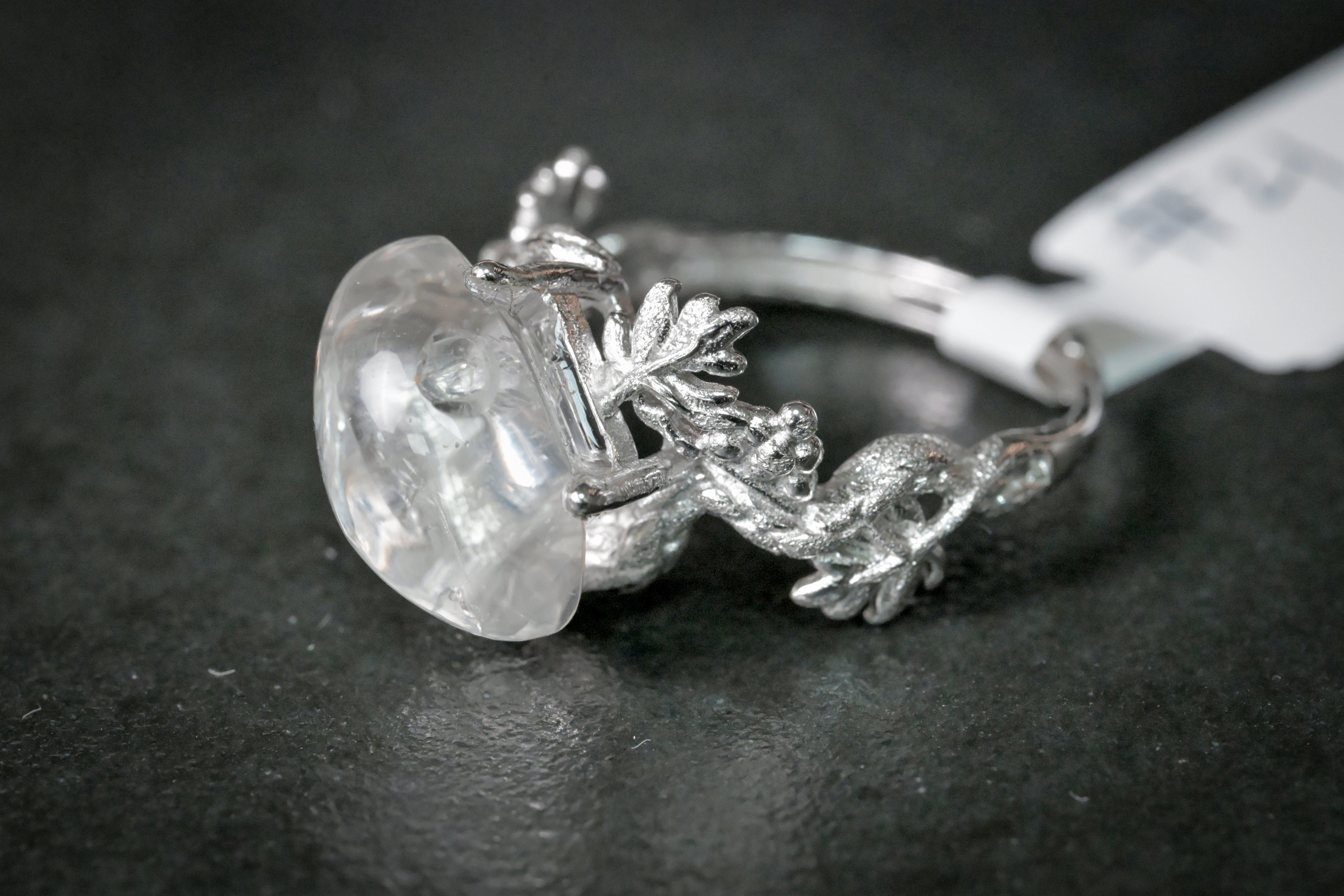 白水晶純銀戒指 #021｜日信水晶 身心工房｜White Crystal Sterling Silver Ring #021