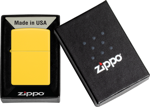 美國製造 | Zippo指定經銷商 Zippo 46019 向日葵啞打火機 – 明亮黃啞光色 (經典夏天光茫) Sunflower Matte Lighter – Vibrant Yellow Matte Finish