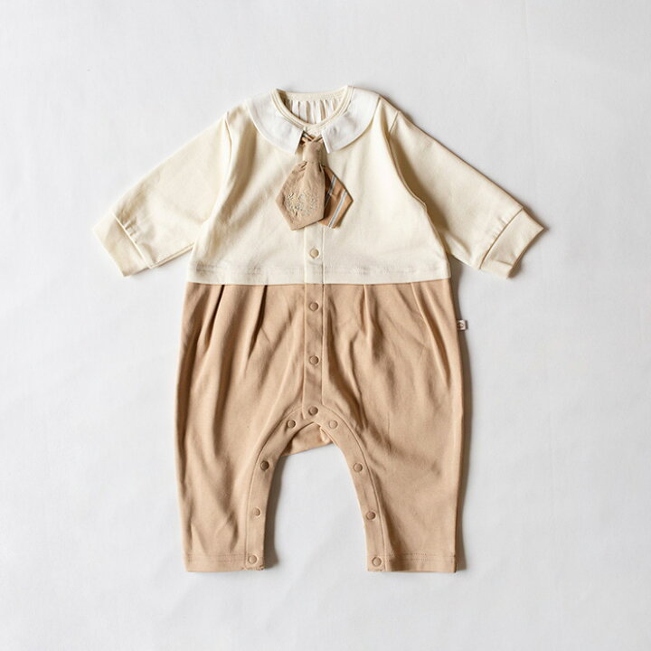 🌸預訂 日本直送🌸🇯🇵Mocmof三色假兩件小熊刺繡領巾禮服長袖連身服