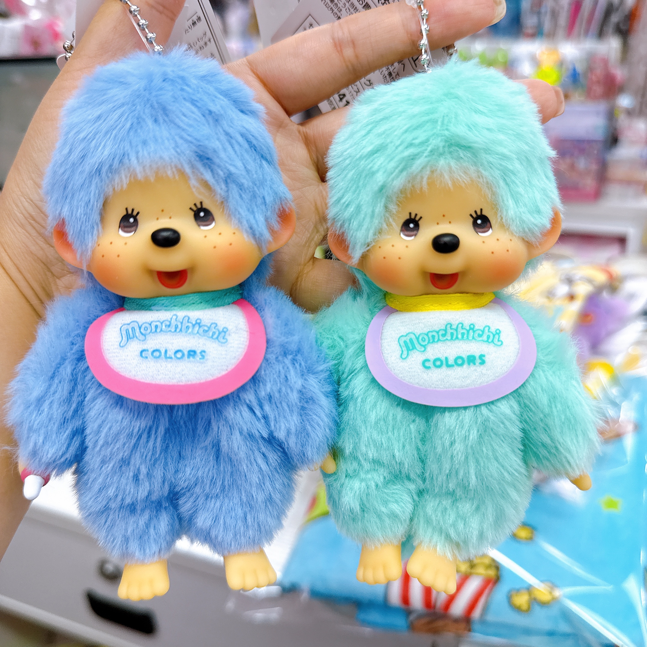日本直送Monchhichi Colors七彩顏色公仔掛飾